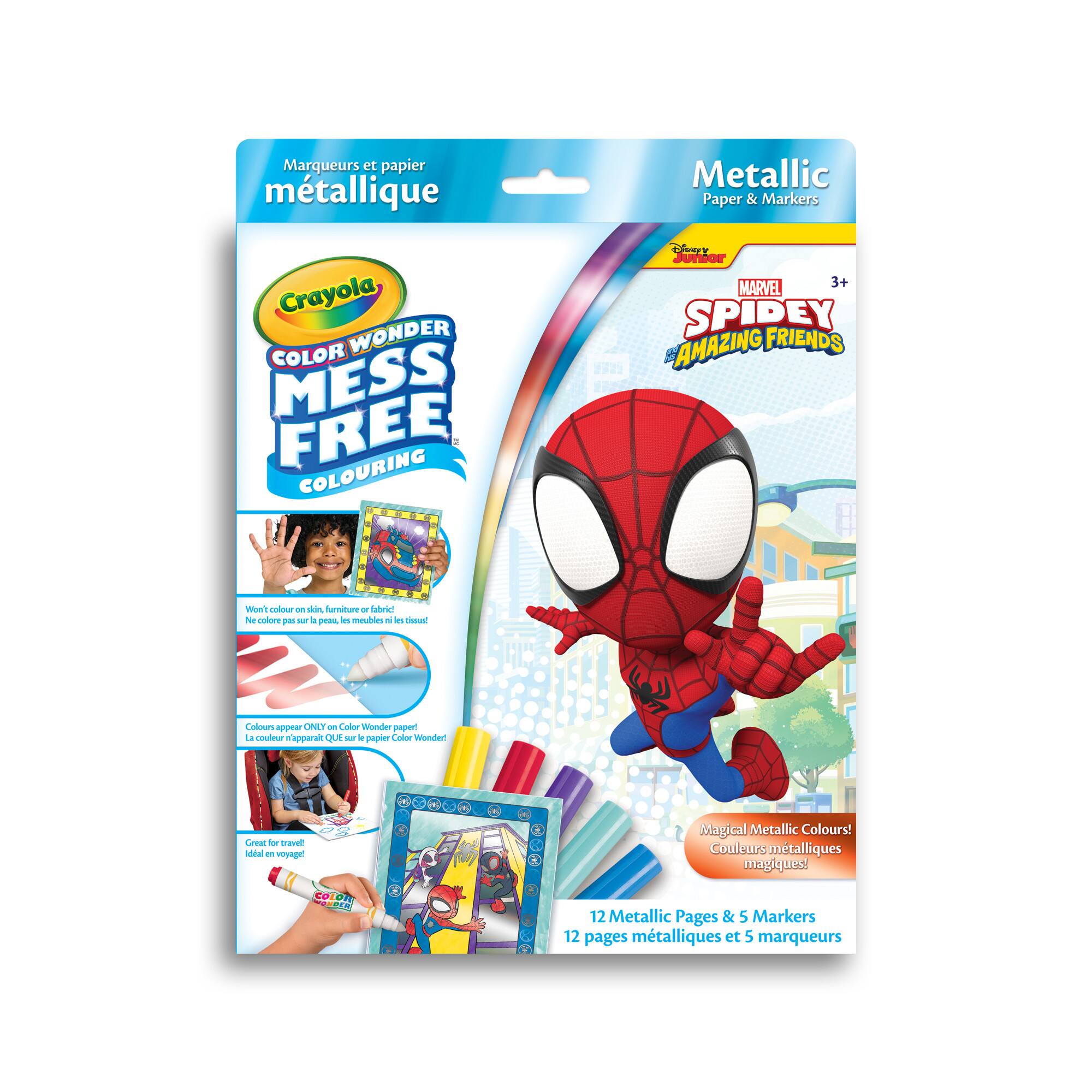 Crayola® Color Wonder Mess Free™ Spidey & Friends Metallic Paper & Markers Kit