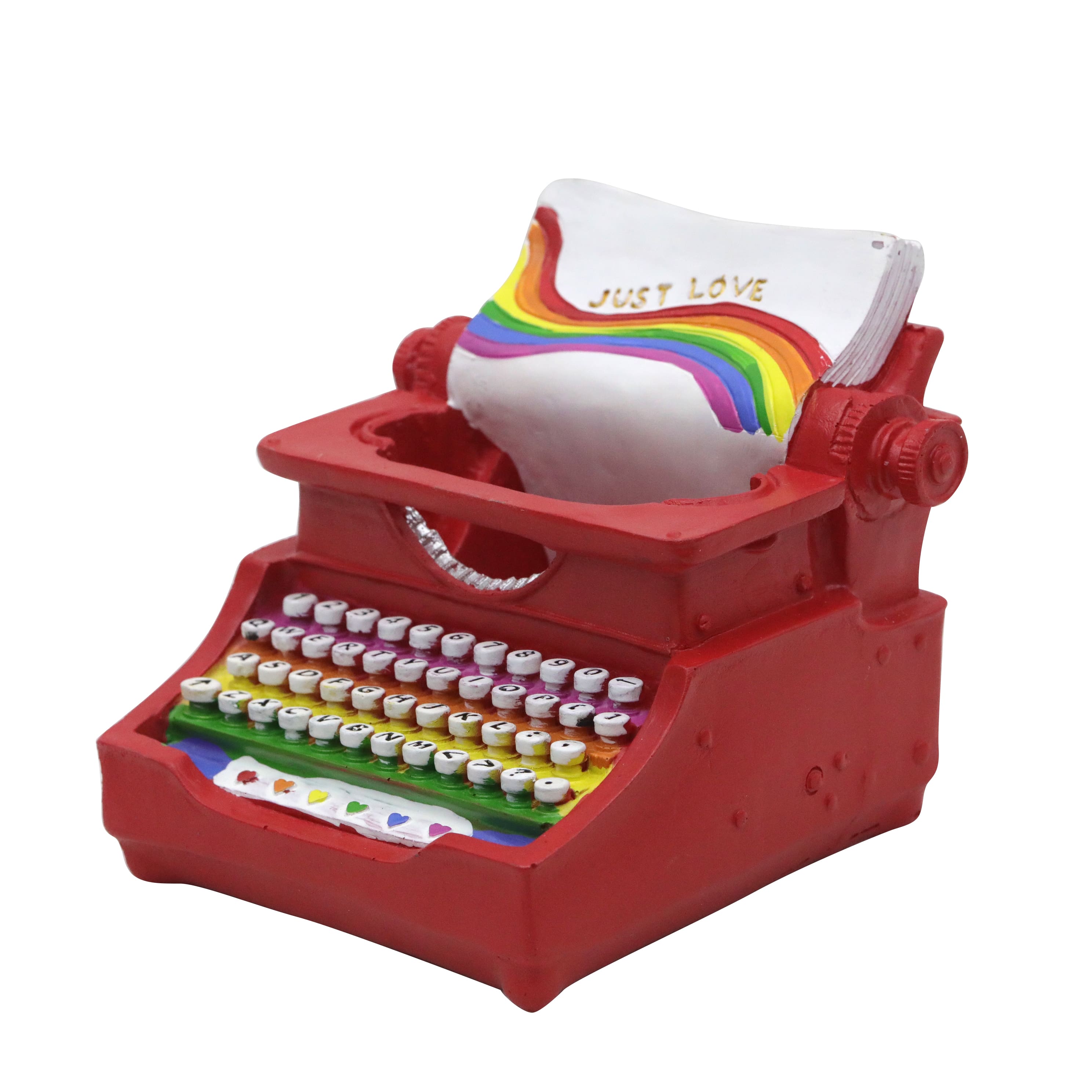 5&#x22; Pride Rainbow Decorative Tabletop Typewriter by Celebrate It&#x2122;