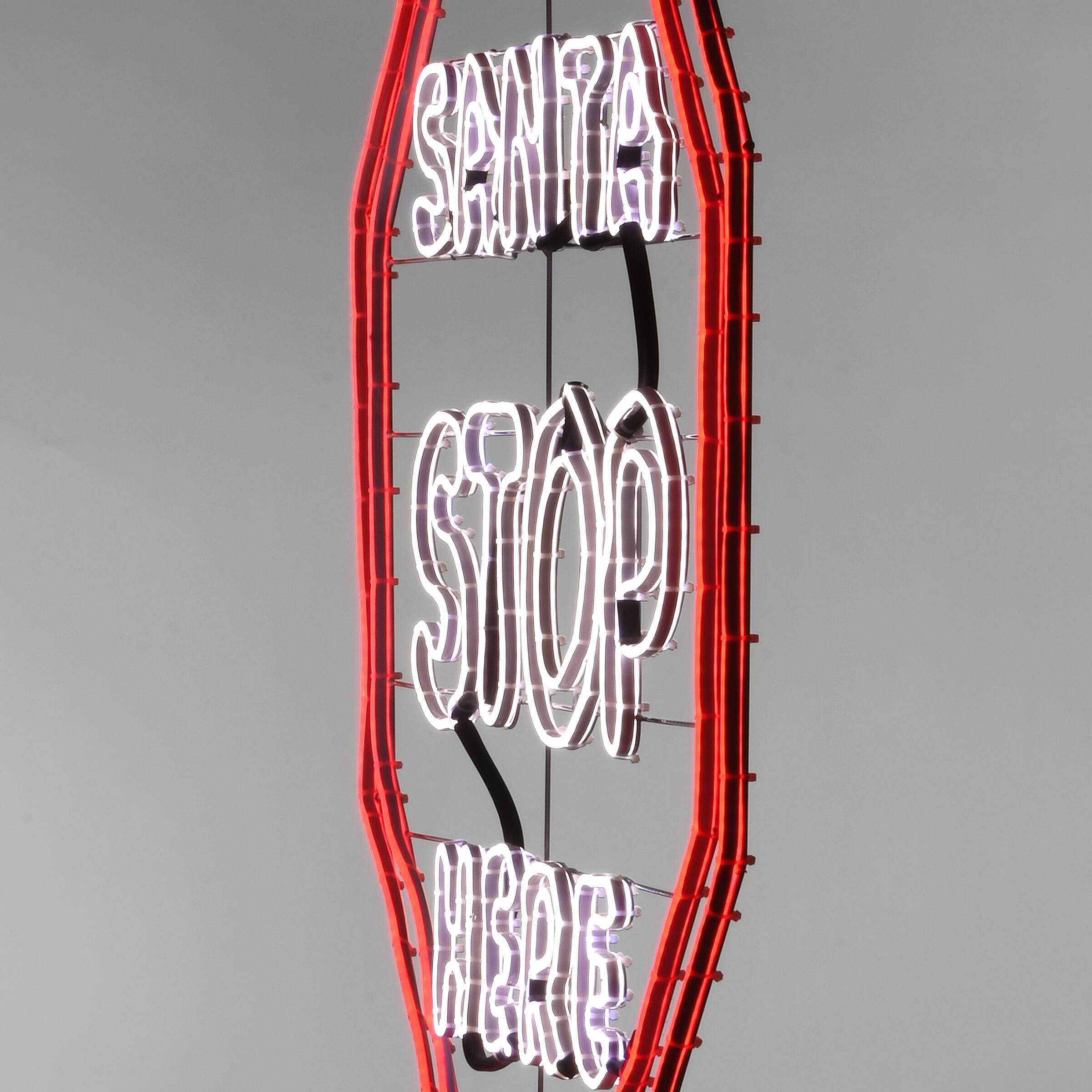 44'' Santa Stop Here LED Light Strip Sign