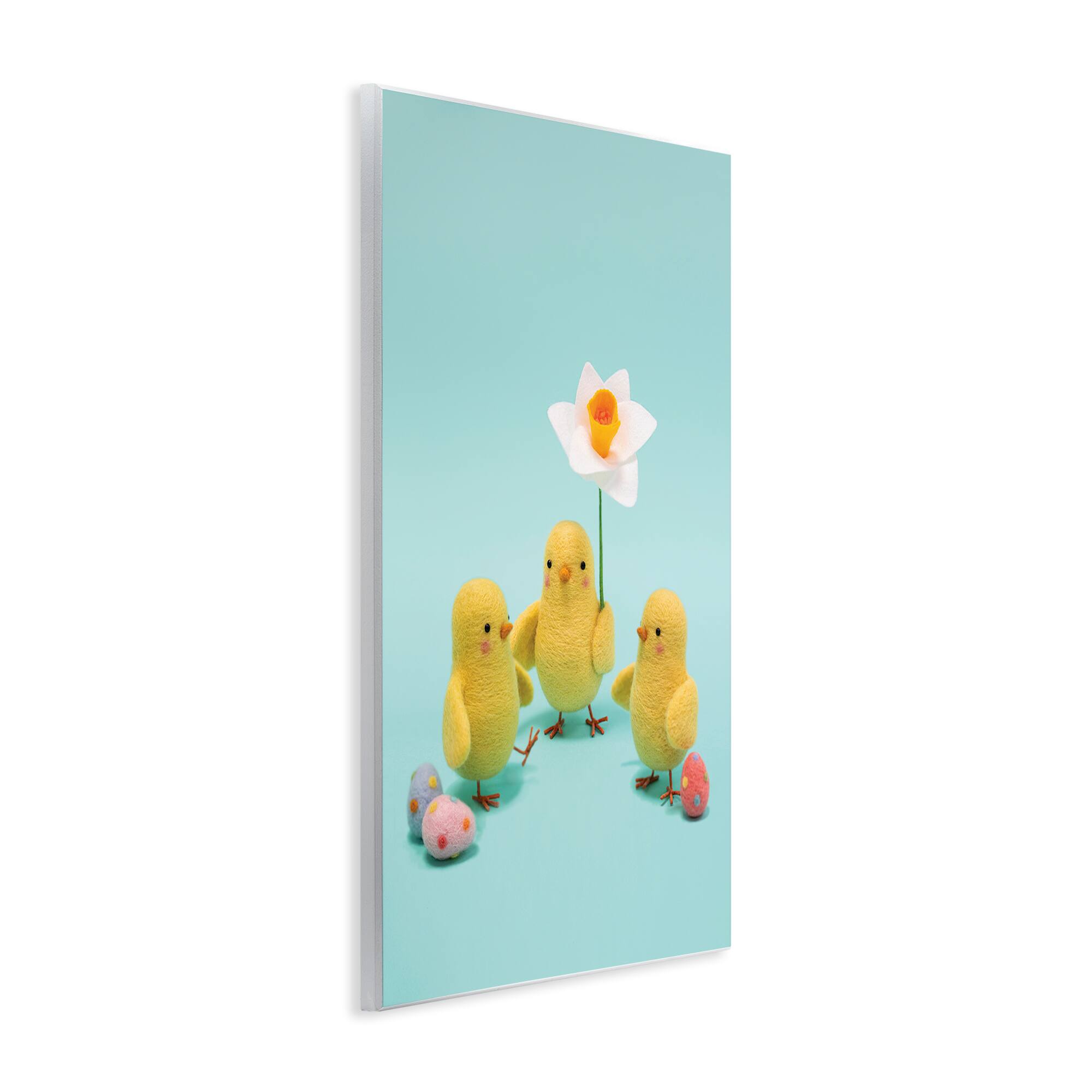 Stupell Industries Spring Chicks Floral Easter Eggs Wall Plaque Art