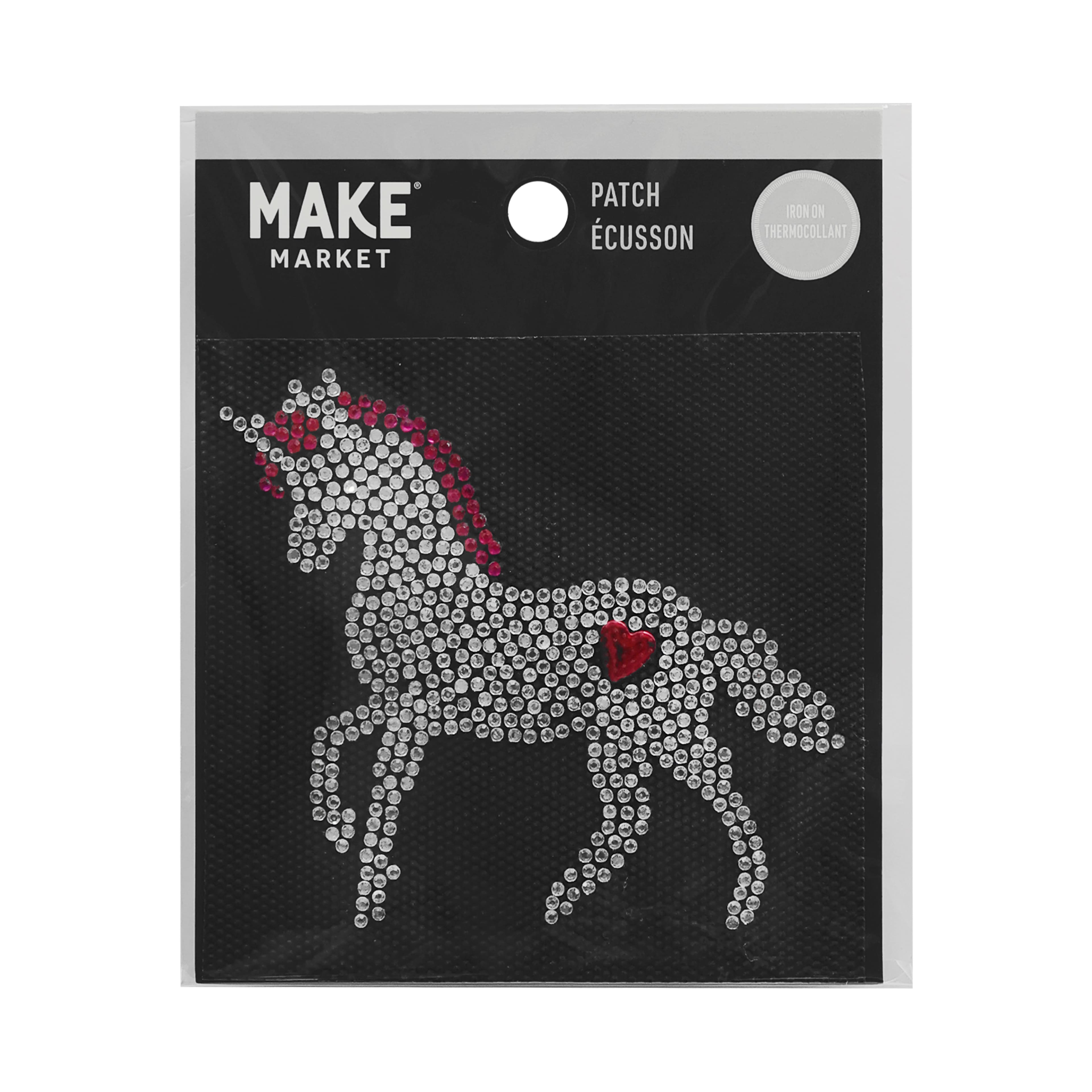 3&#x22; Rhinestone Unicorn Iron On Patch by Make Market&#xAE;