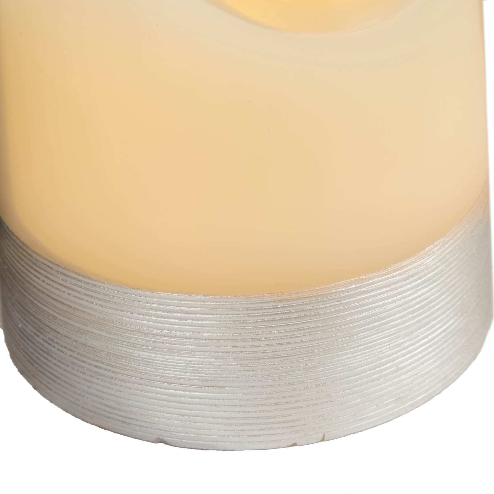 Cream &#x26; Silver Traditional Flameless Candle