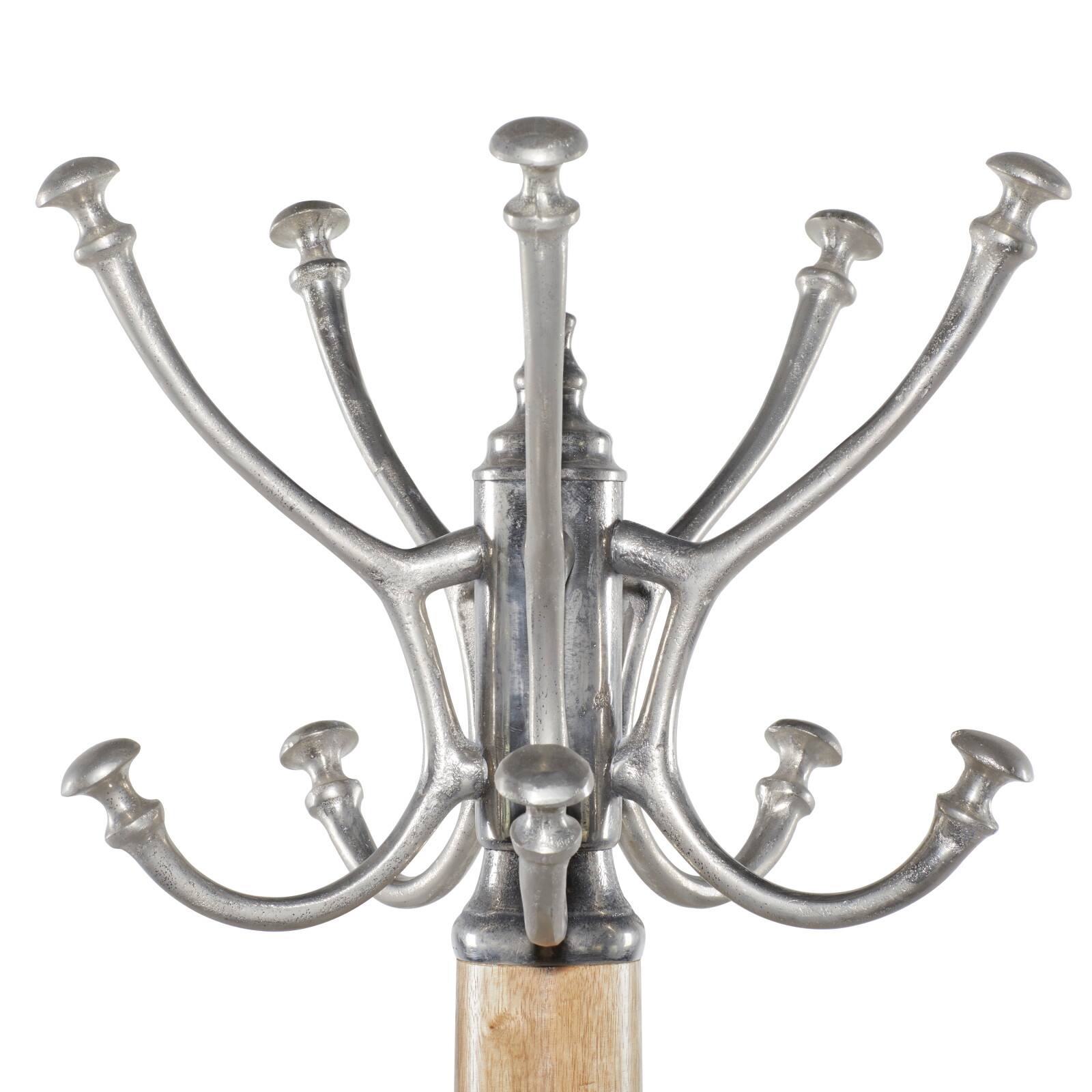 Silver Mango Wood Traditional Coat Rack, 72&#x22; x  19&#x22; x  19&#x22;