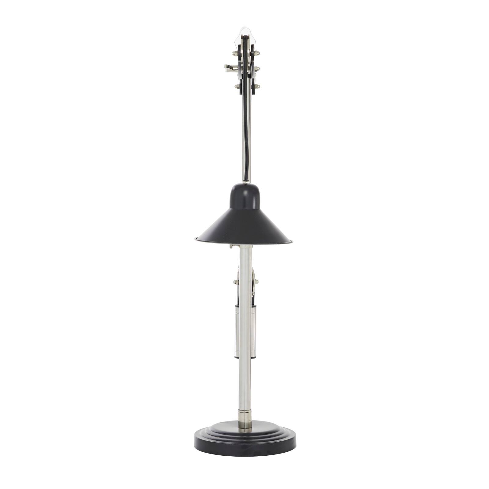 34&#x22; Black Metal Industrial Table Lamp