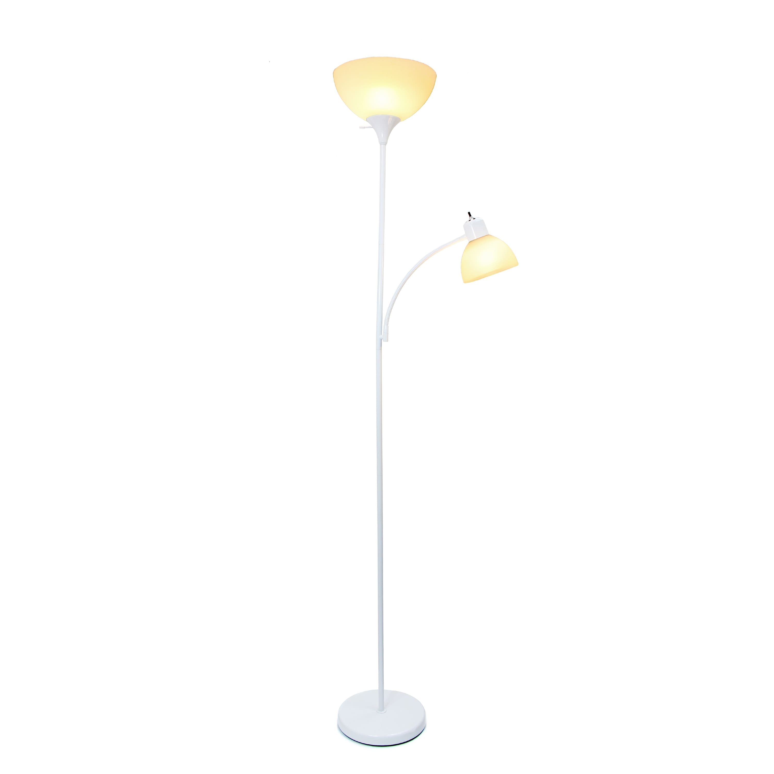 Simple Designs 71.5&#x22; Floor Lamp with Reading Light
