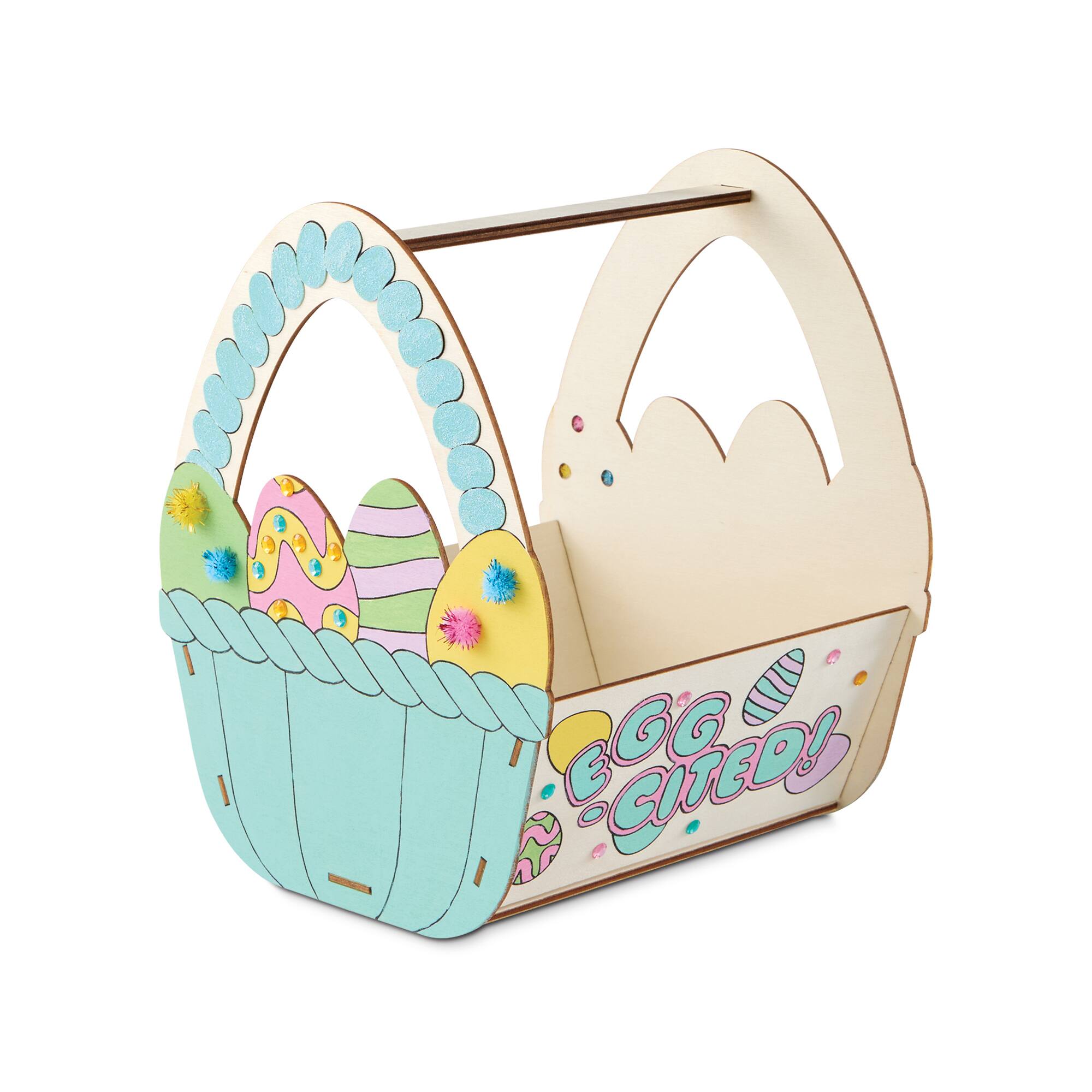 Easter Egg Wood Basket Craft Kit by Creatology&#x2122;