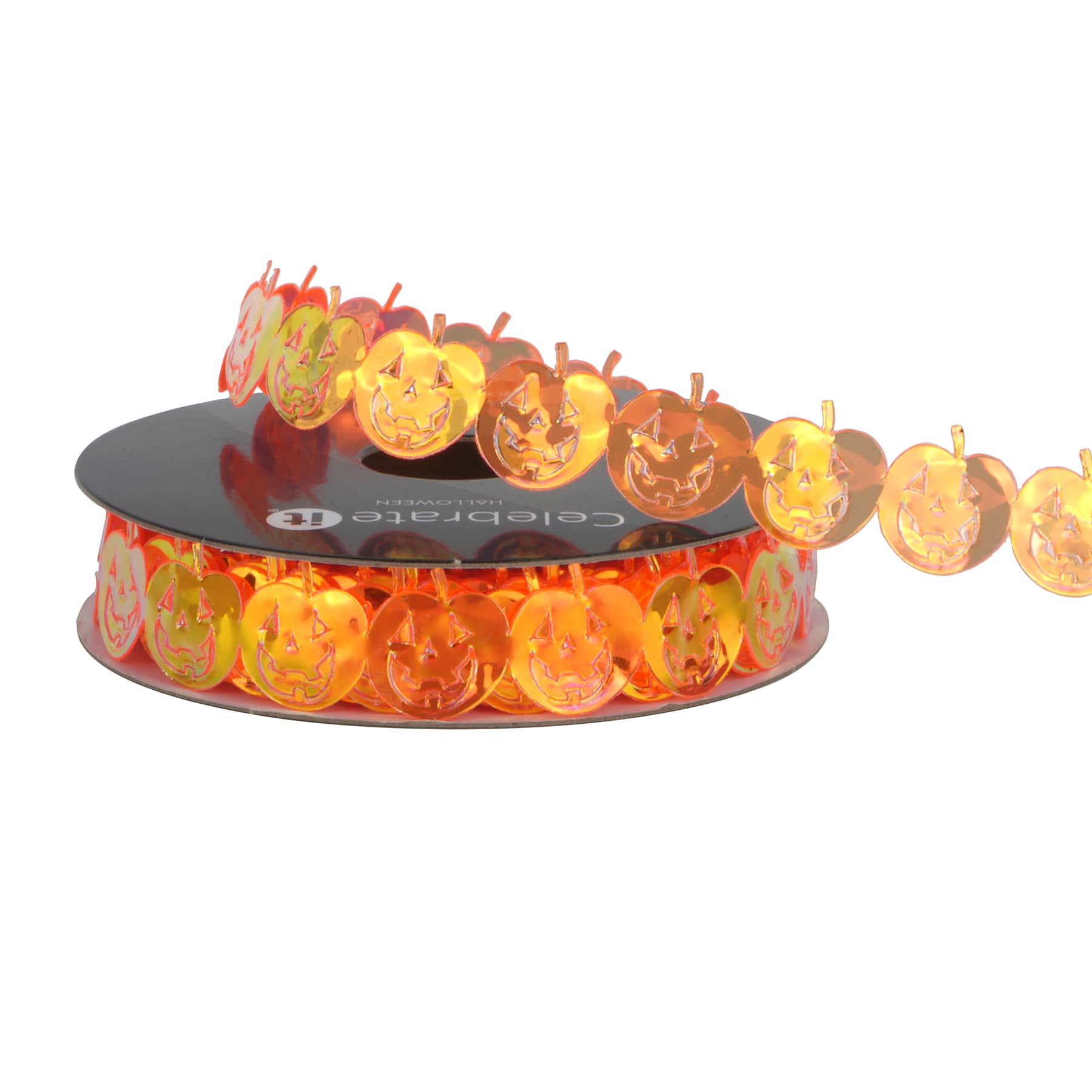 5/8&#x22; x 4yd. Orange Pumpkin Shaped Ribbon by Celebrate It&#xAE; Halloween