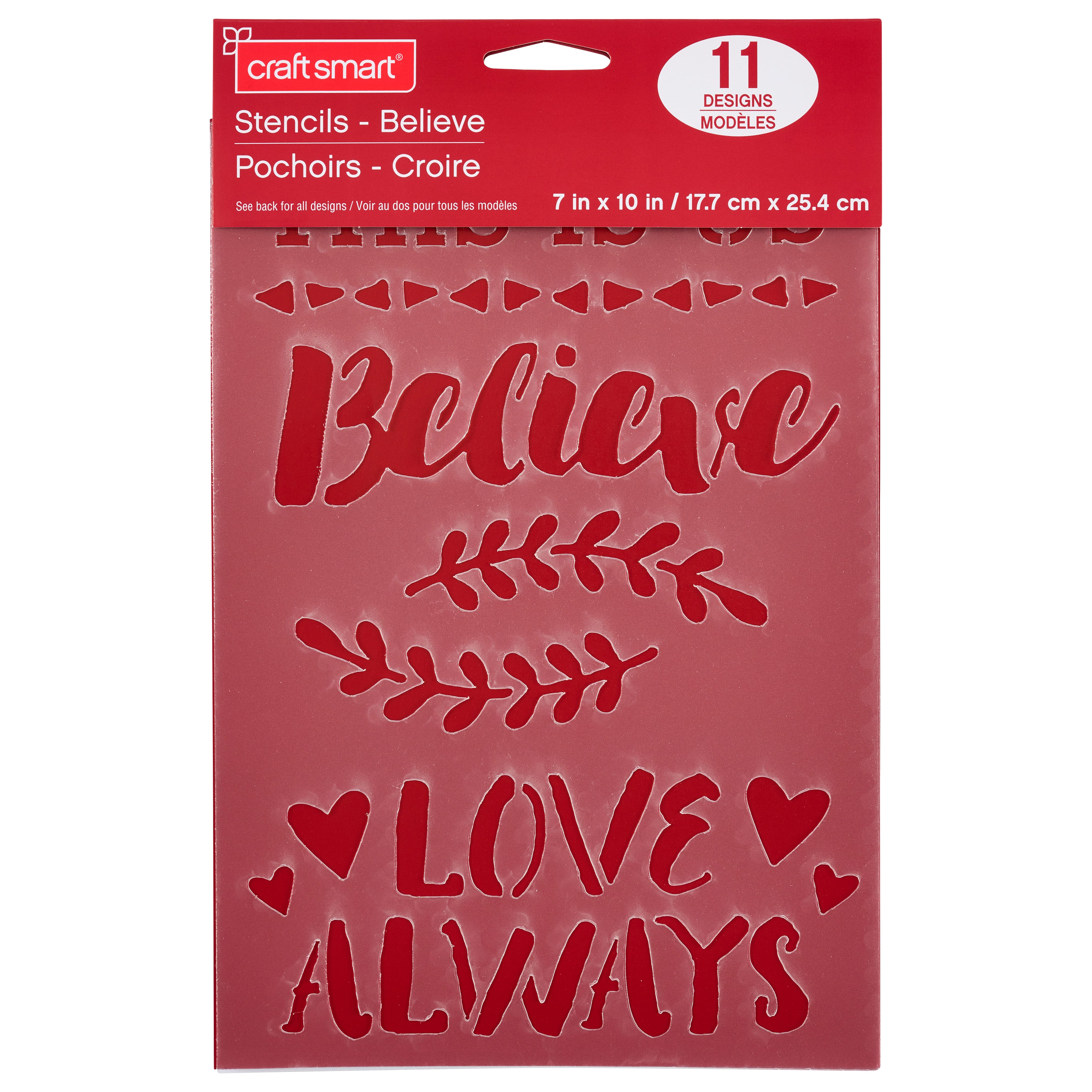 Believe Stencils by Craft Smart®, 7" x 10"