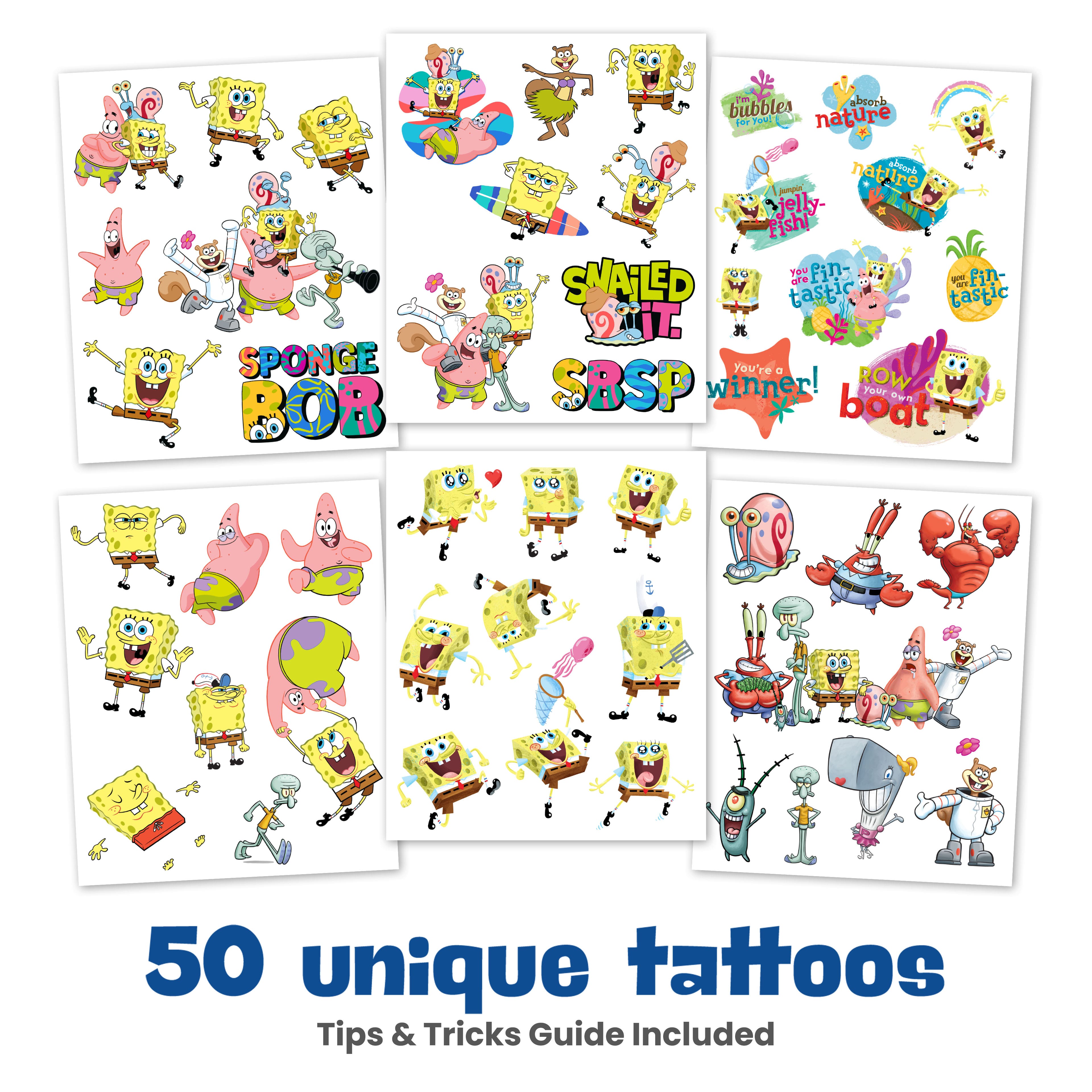 Savvi SpongeBob SquarePants&#x2122; Temporary Tattoos, 50ct.