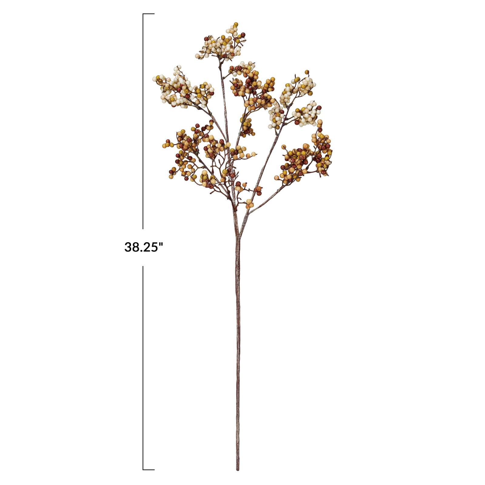 Hello Honey® 38.25" Cream & Tan Faux Berry Stem