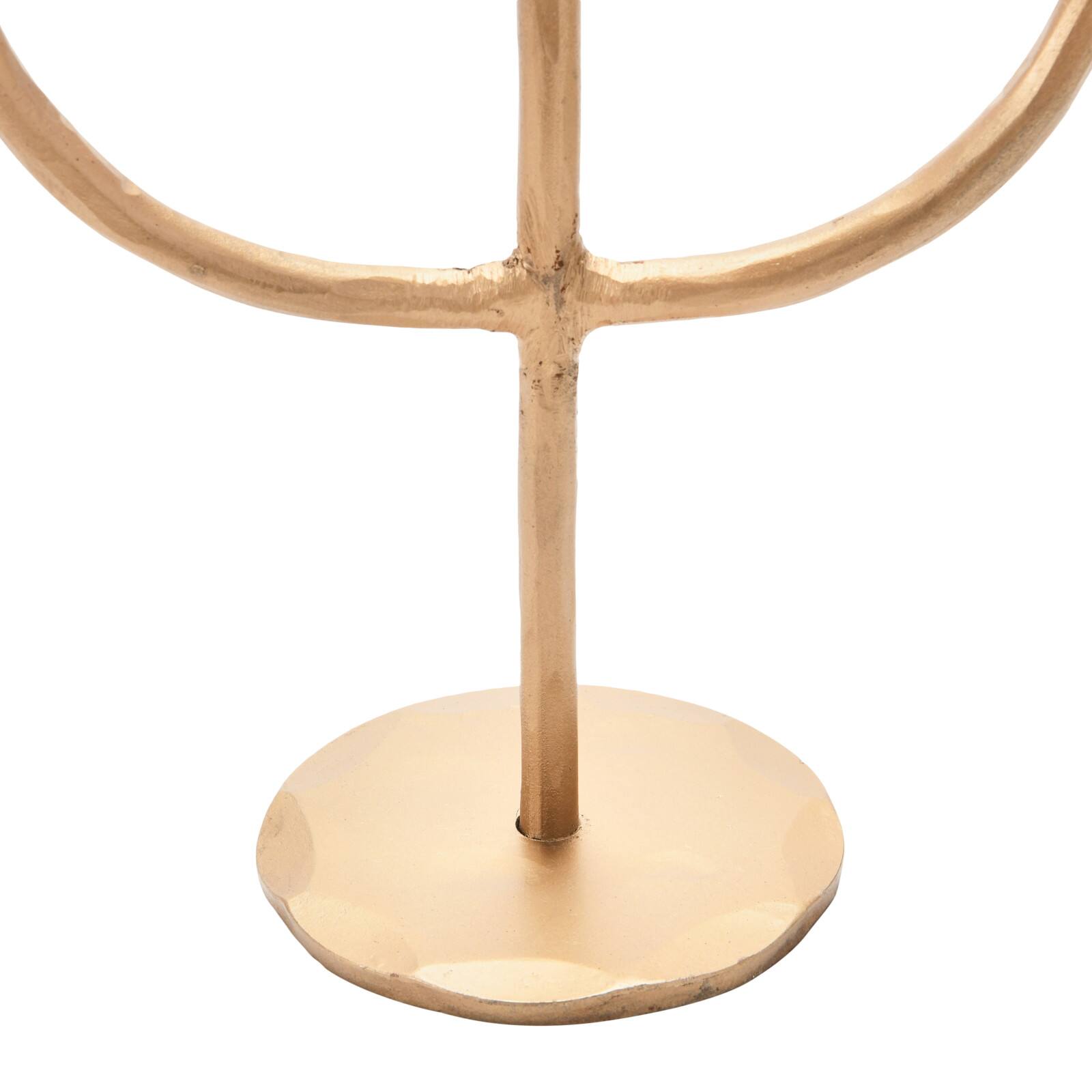 Hello Honey® 21.5" Antique Brass Hand-Forged Metal Candelabra