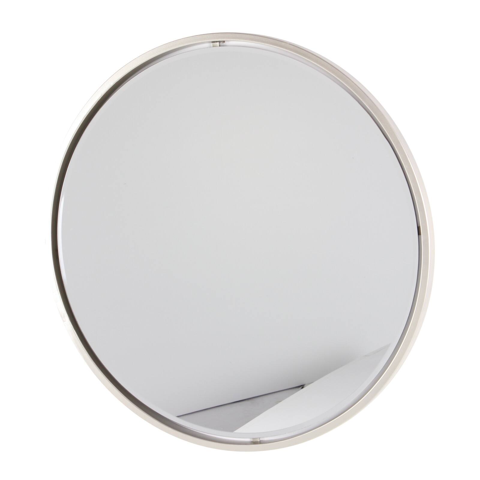 30" Silver Contemporary Metal Wall Mirror