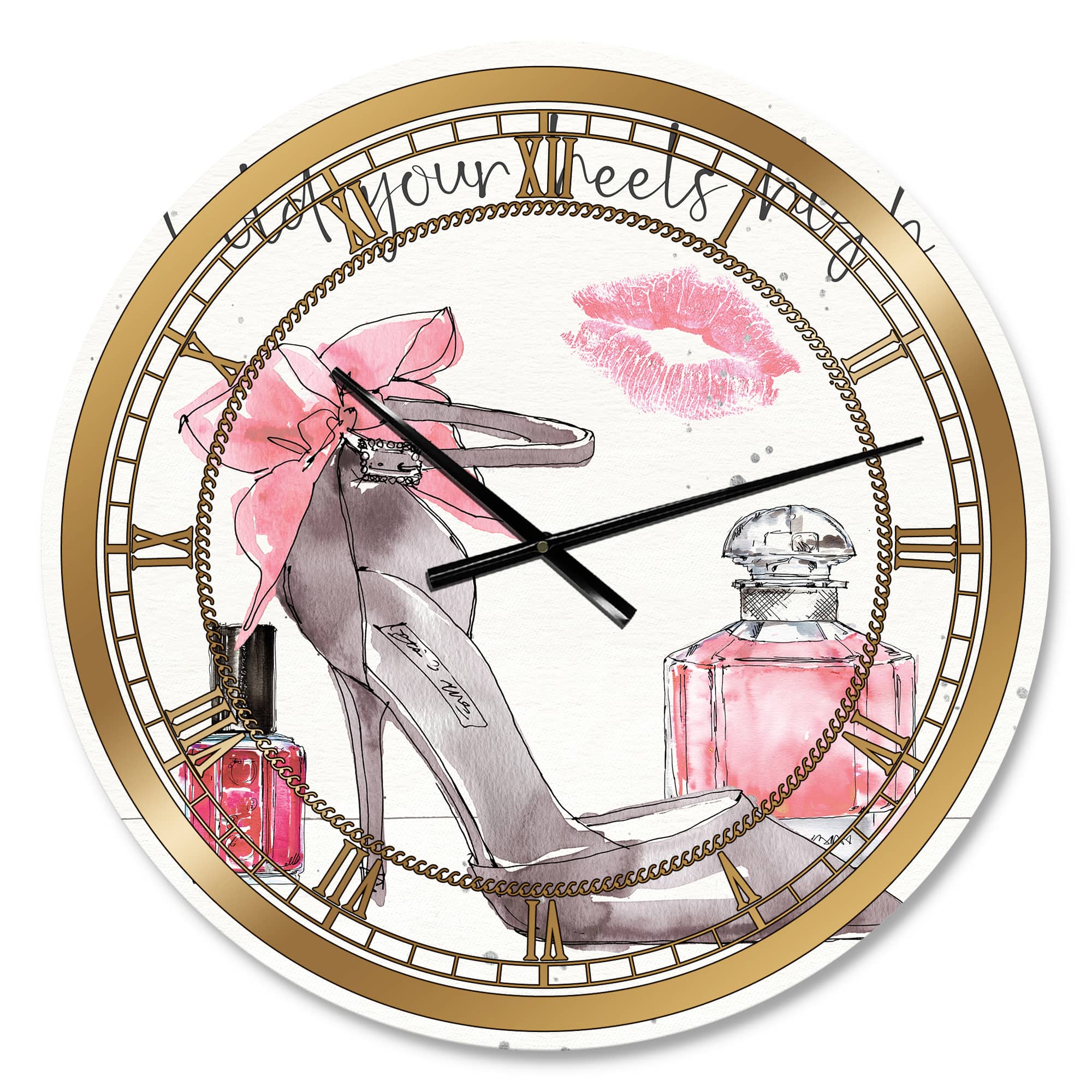 Designart 'Glam Chic Accents Iv Glam Wall Clock