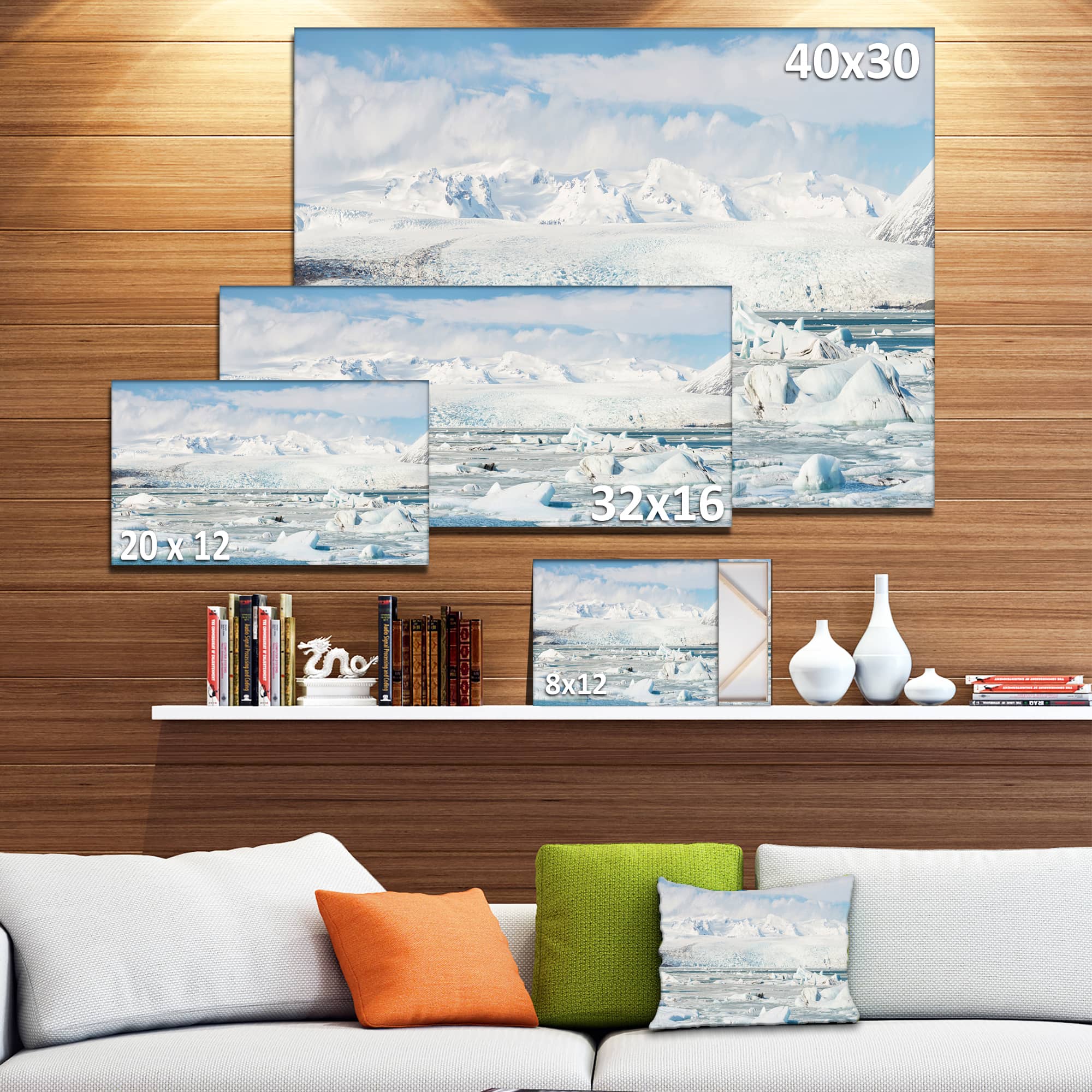 Designart - Vatnajokull Glacier in Iceland - Landscape Canvas Art Print