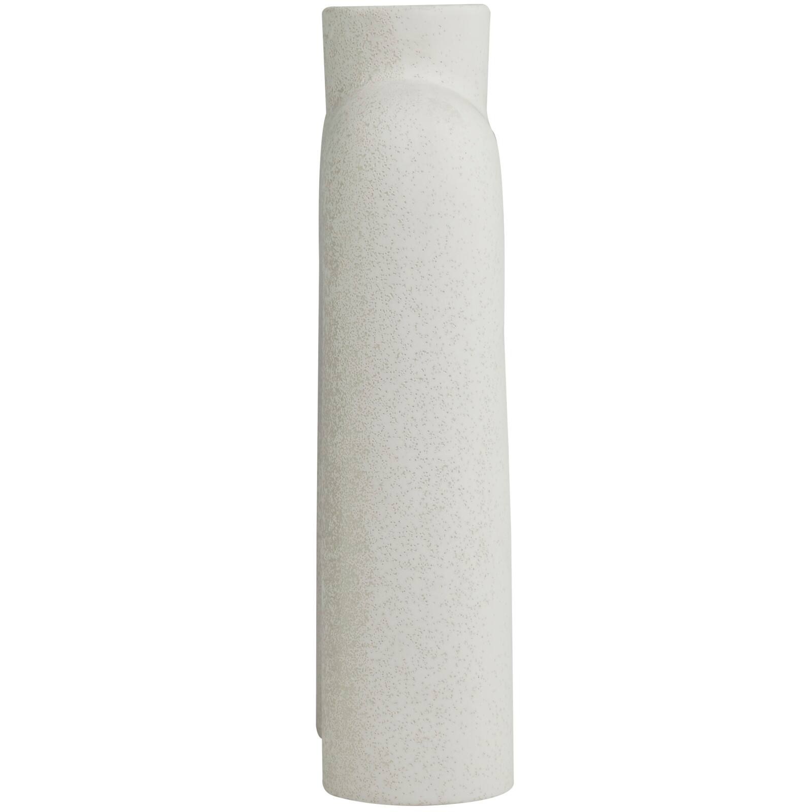 The Novogratz 13&#x22; Arched Abstract White Ceramic Vase