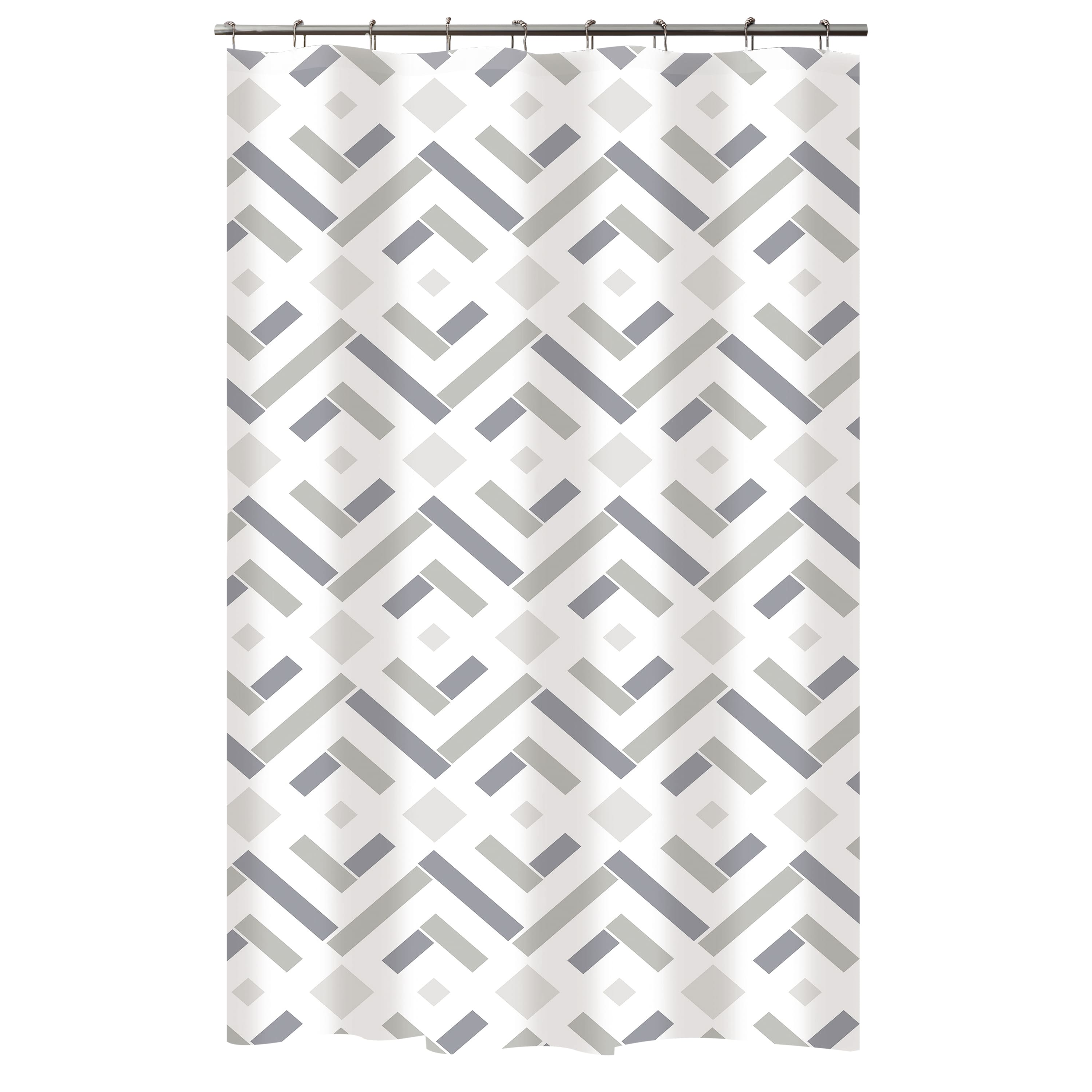 Bath Bliss Herringbone Design Shower Curtain