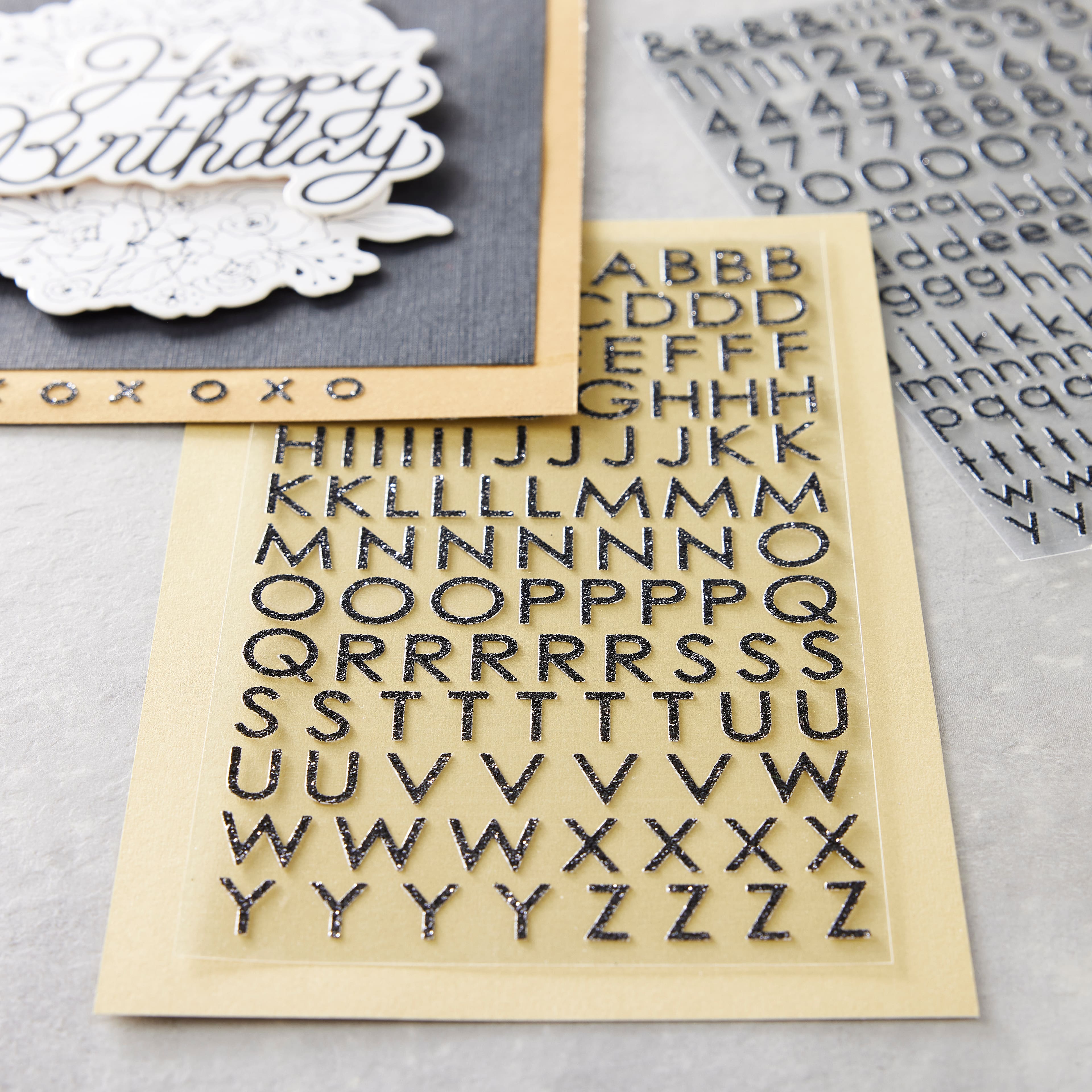 Glitter Block Alphabet Stickers by Recollections™
