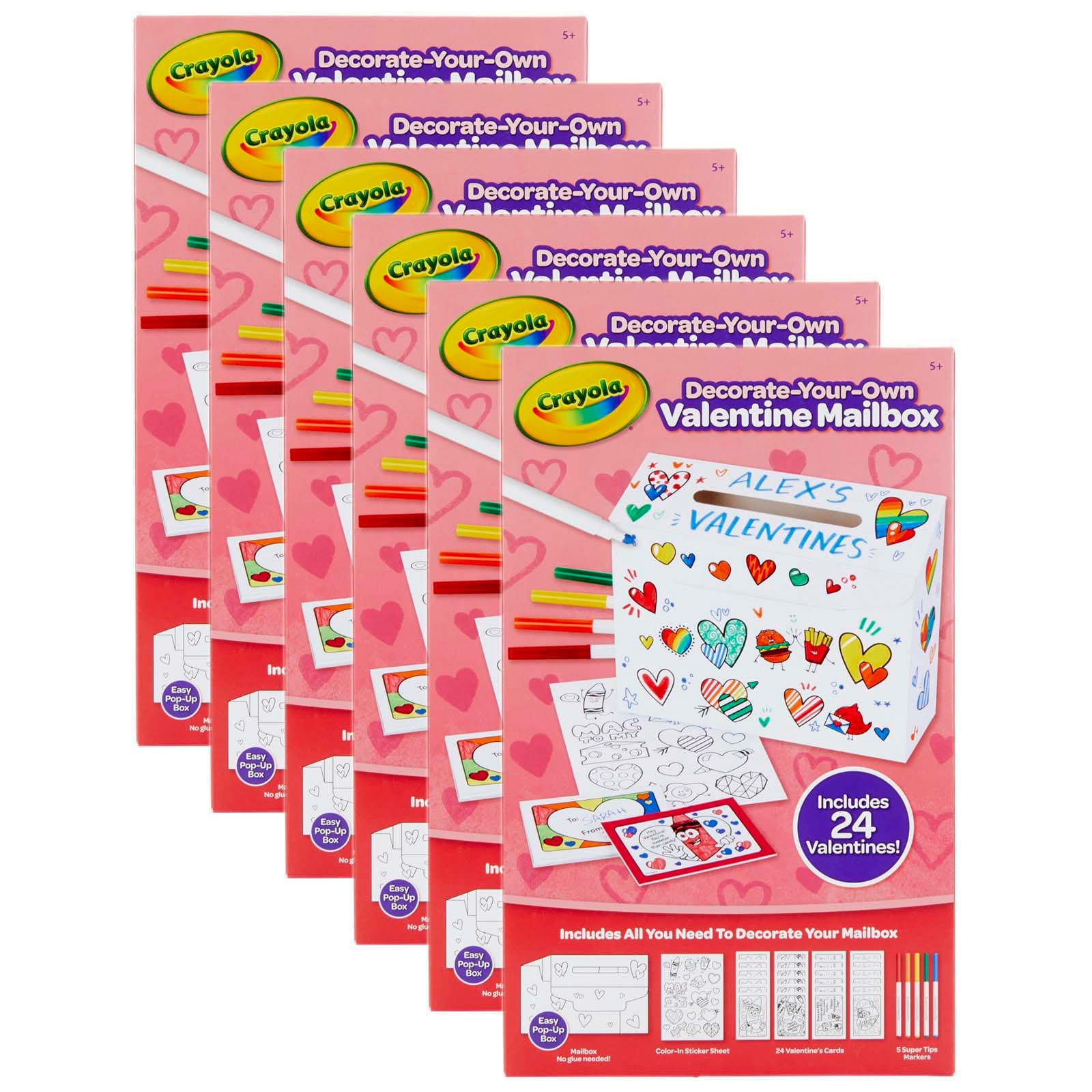 Crayola&#xAE; Valentine Mailbox Kit, 6ct.