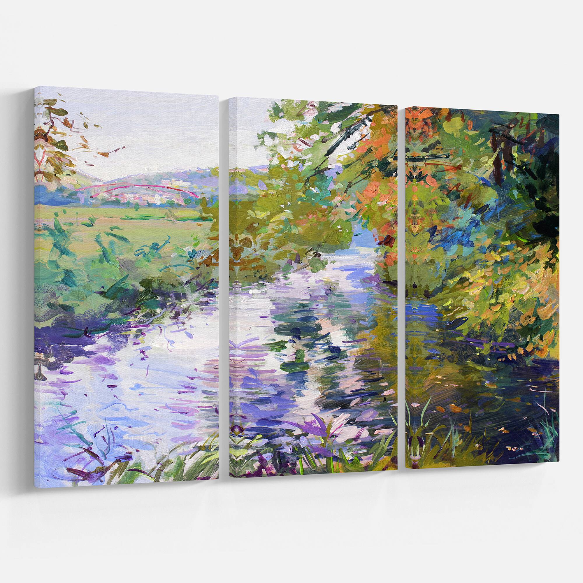 Designart - Fall in Amazing Colors - Landscape Painting Canvas Print