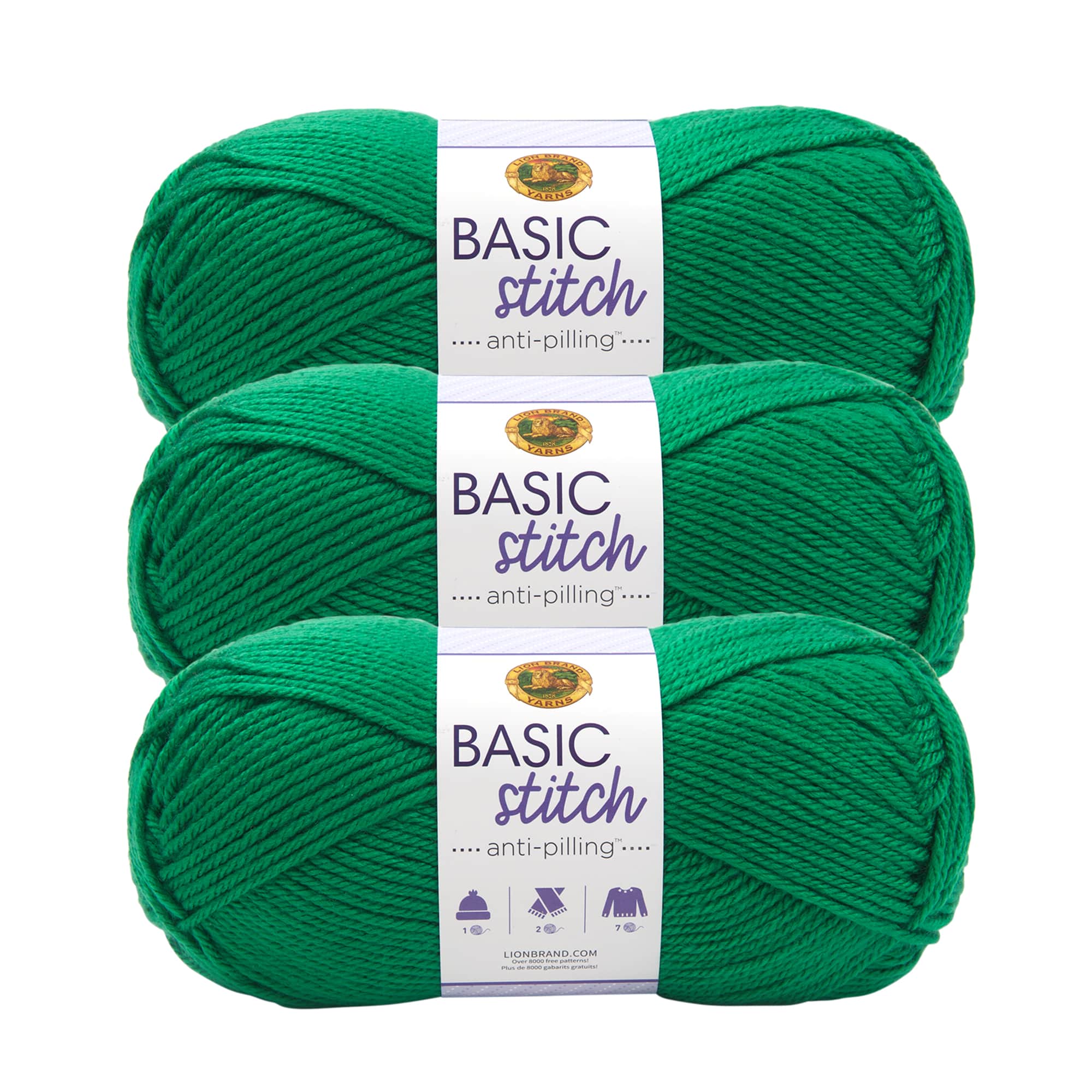3 Pack Lion Brand® Basic Stitch Anti Pilling™ Yarn