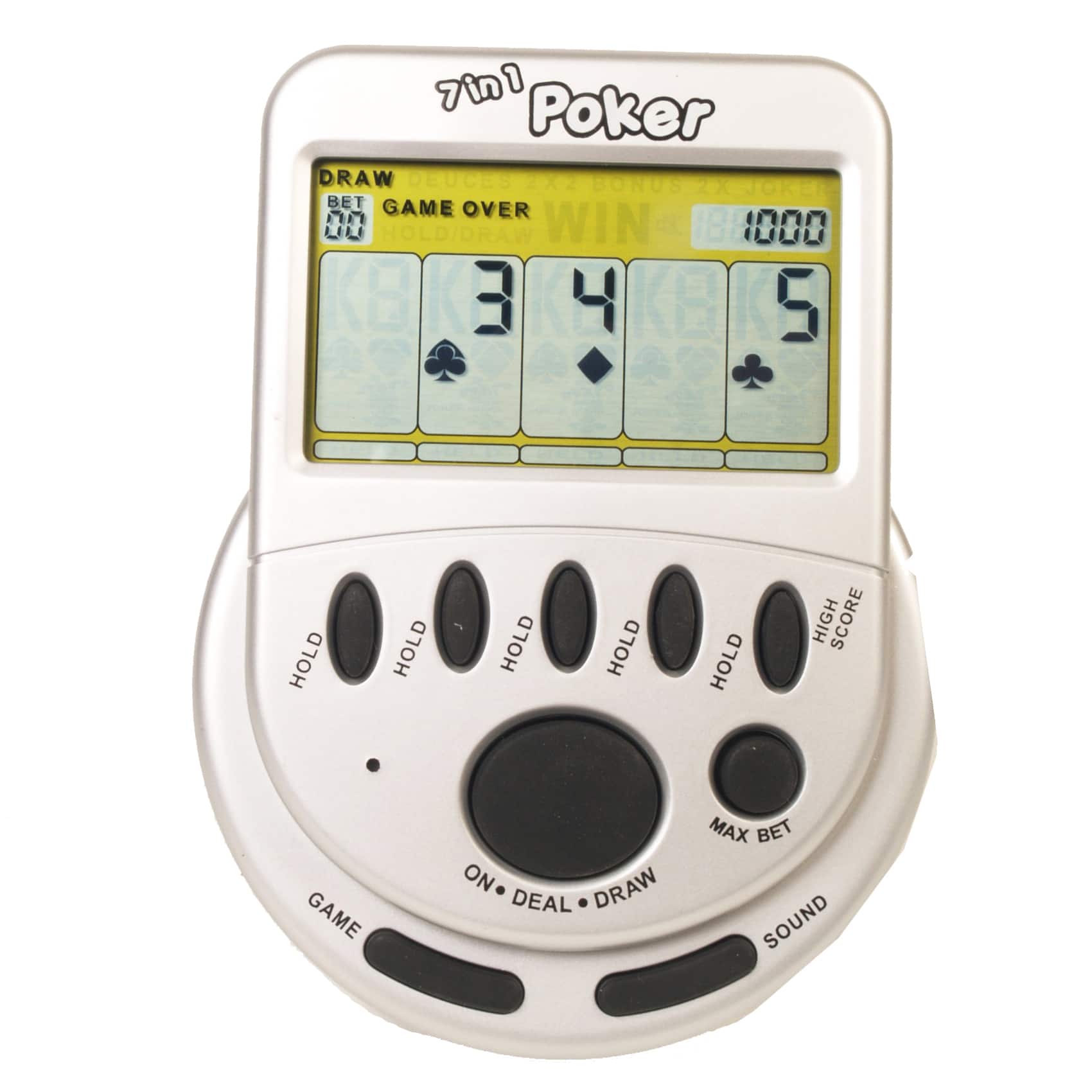 Classic Mega Screen 7-in-1 Poker Handheld Game
