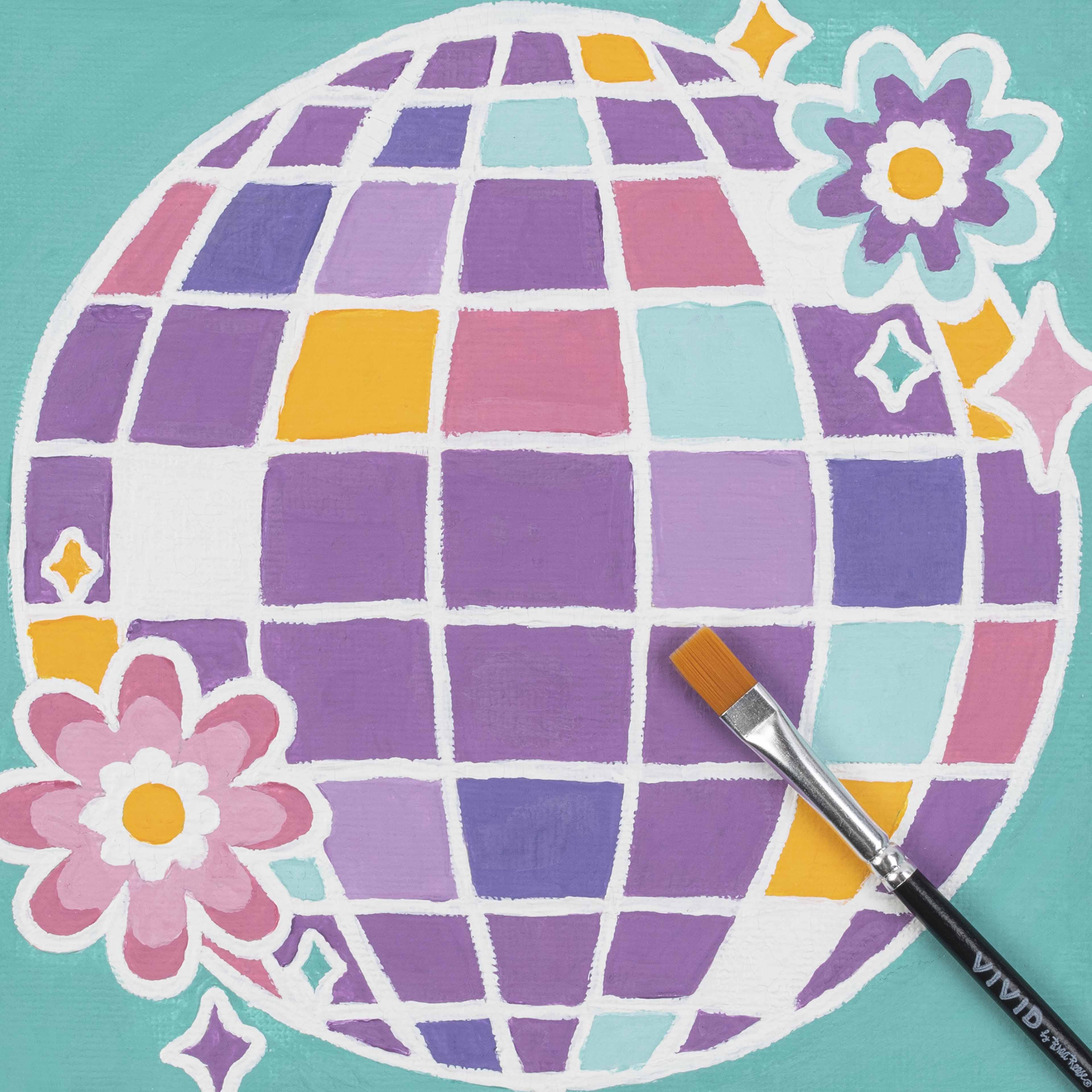 VIVID by Brea Reese® Disco Acrylic Paint-by-Number Kit