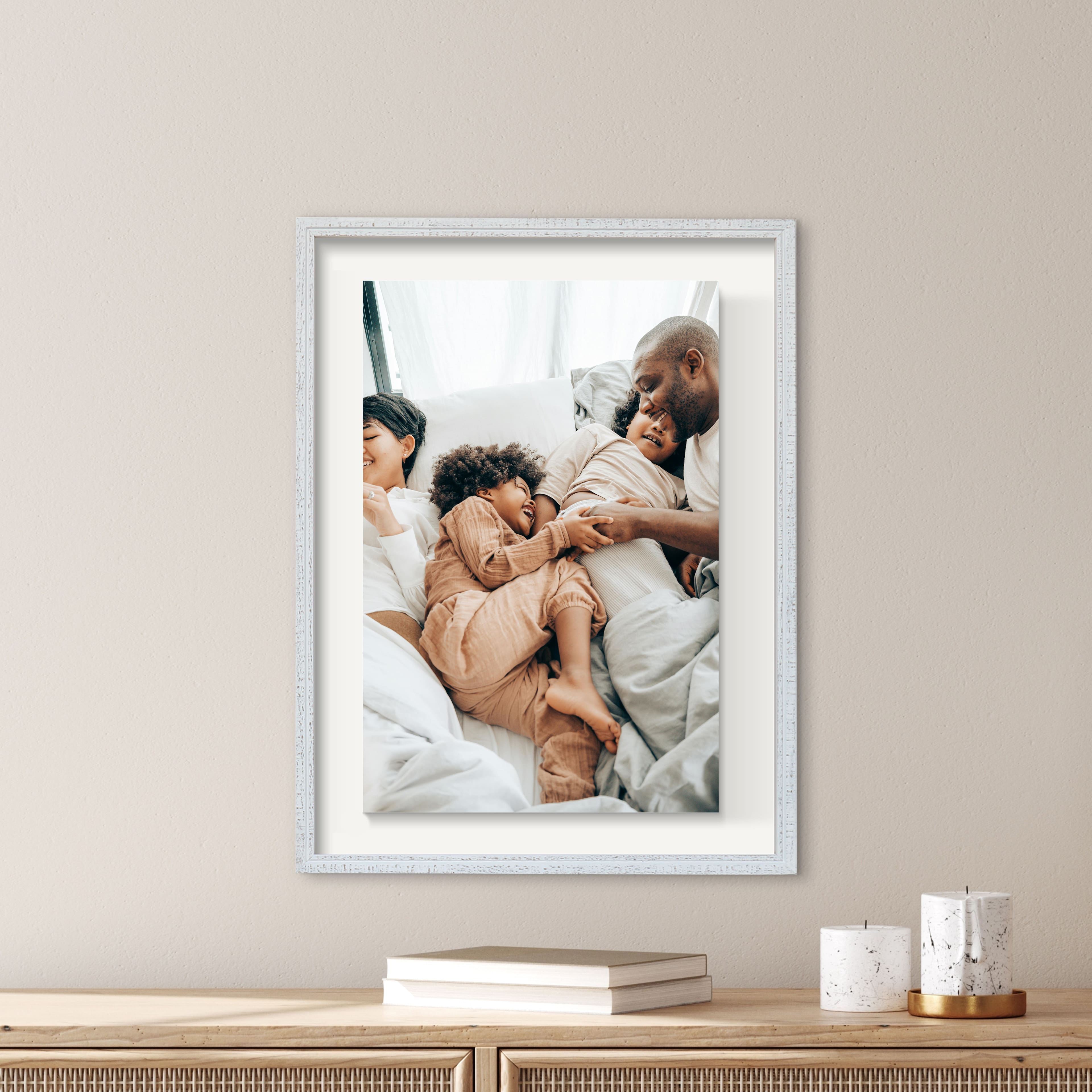 Home™ White Distressed Float Frame by Studio Décor