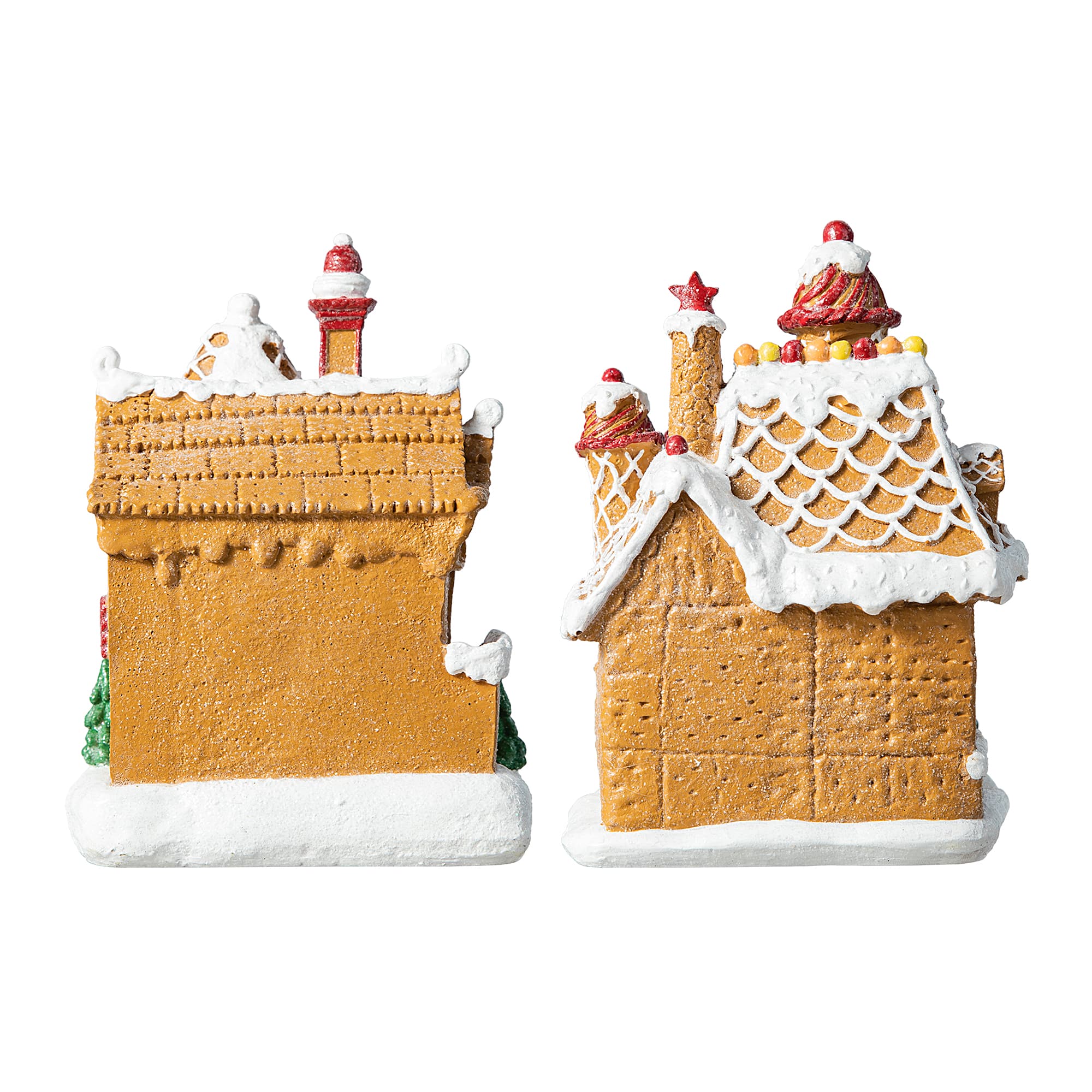 Glitzhome&#xAE; Light-Up Christmas Gingerbread House Table D&#xE9;cor Set