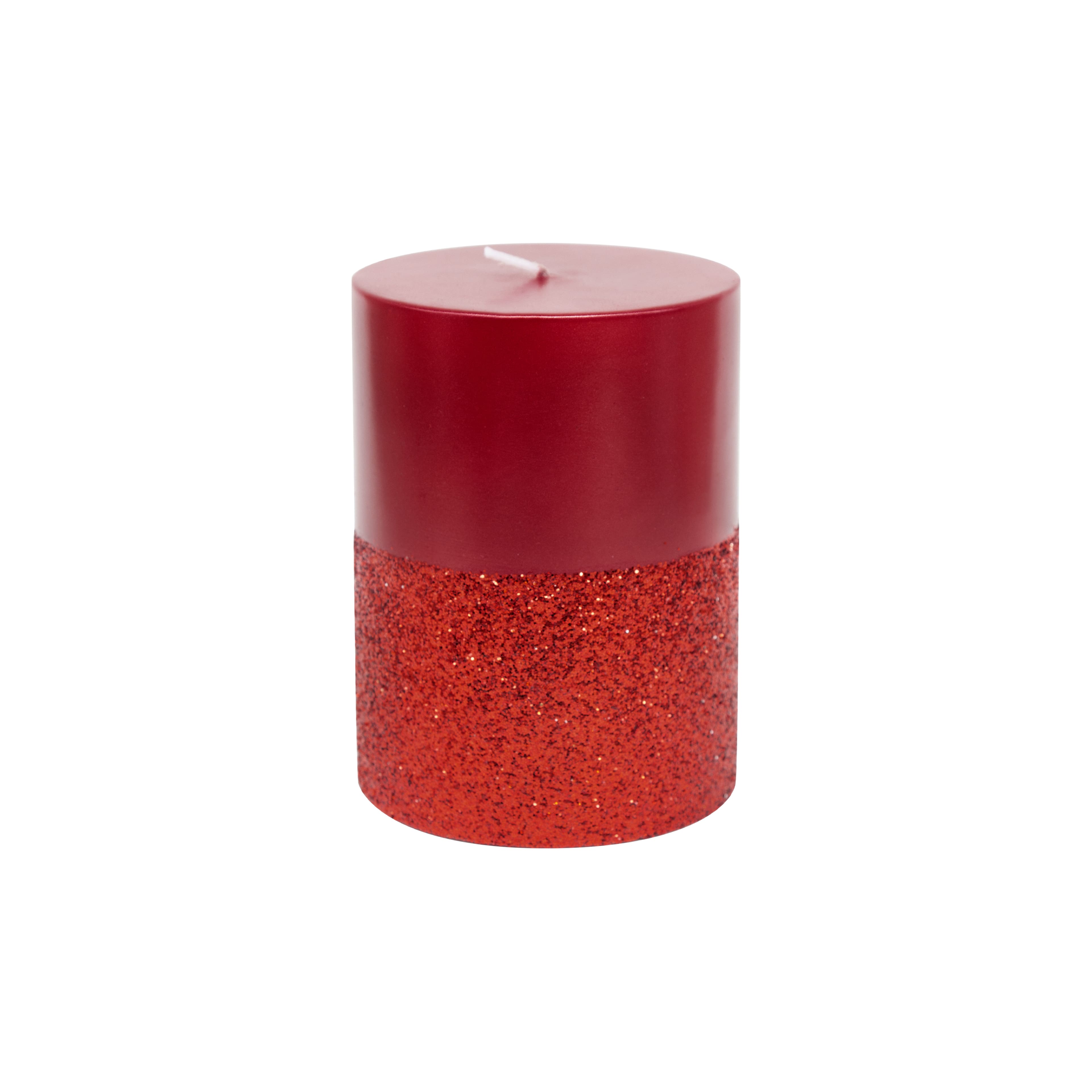 4&#x22; Metallic Red Unscented Pillar Candle by Ashland&#xAE;