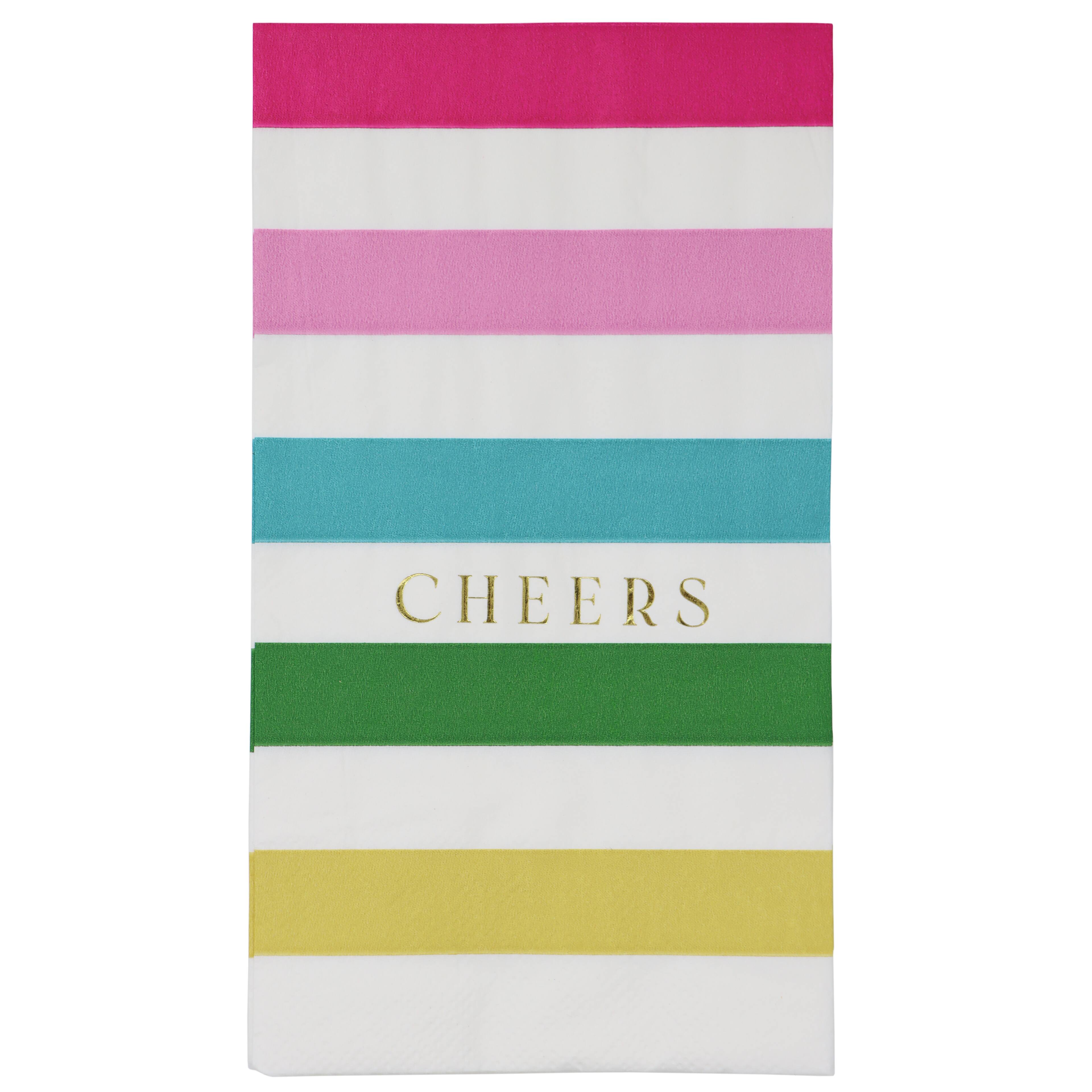 Multicolor Stripe Cheers Guest Napkins, 20ct. by Ashland&#xAE;