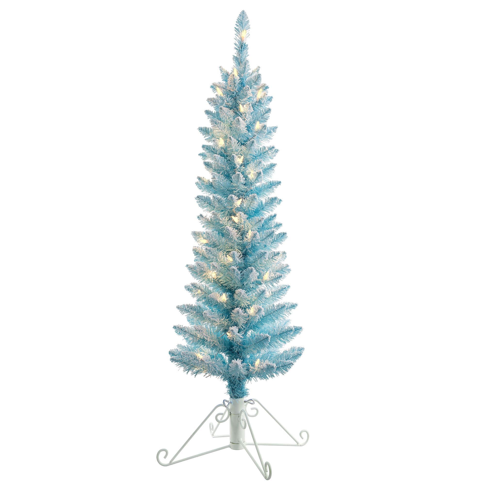 Haute Decor 4Ft. Pre-Lit Cotton Candy Blue Flocked Fir Artificial Christmas Tree, Clear Lights | Michaels