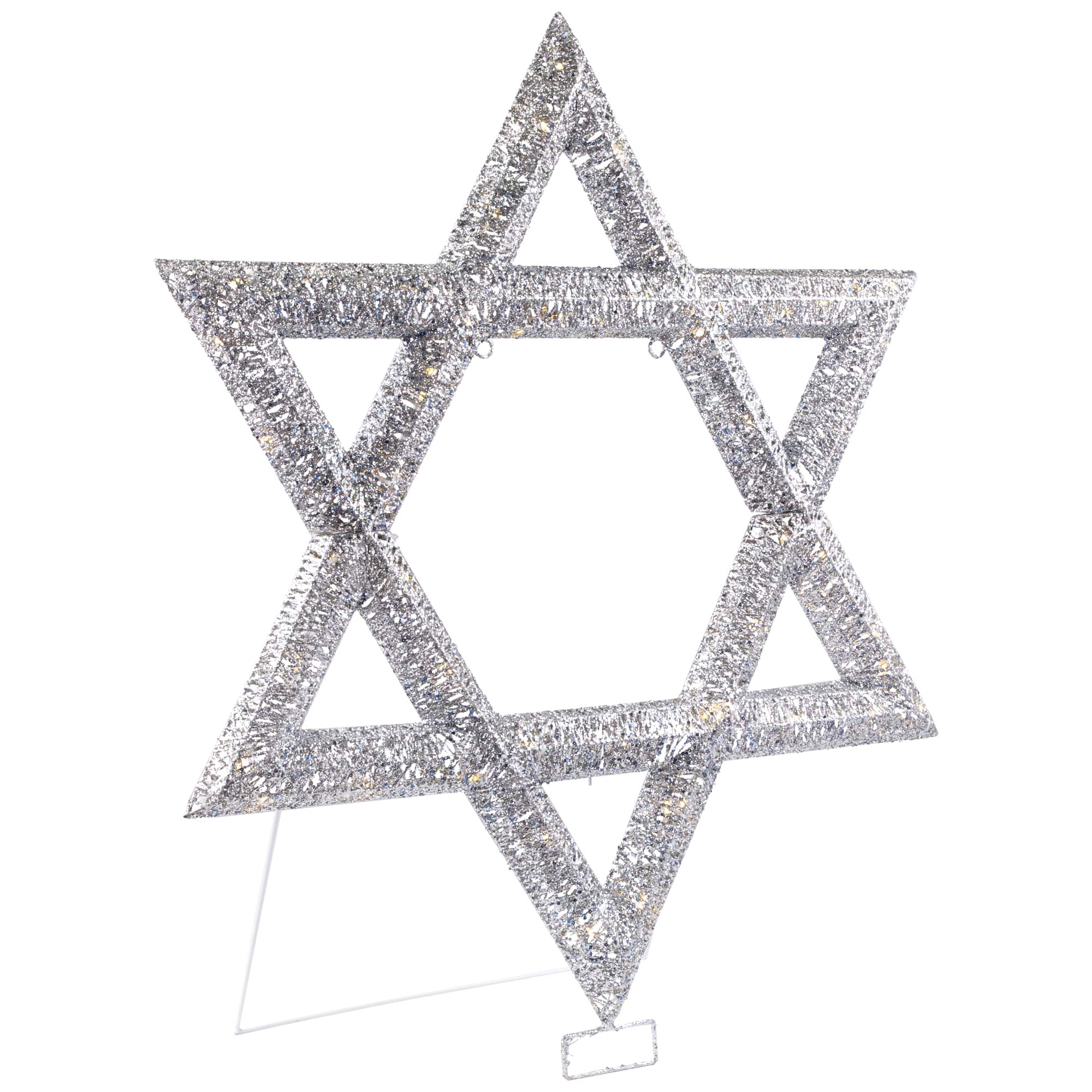 LED Lighted Sequined Star of David Hanukkah Outdoor Decoration - 36&#x22;