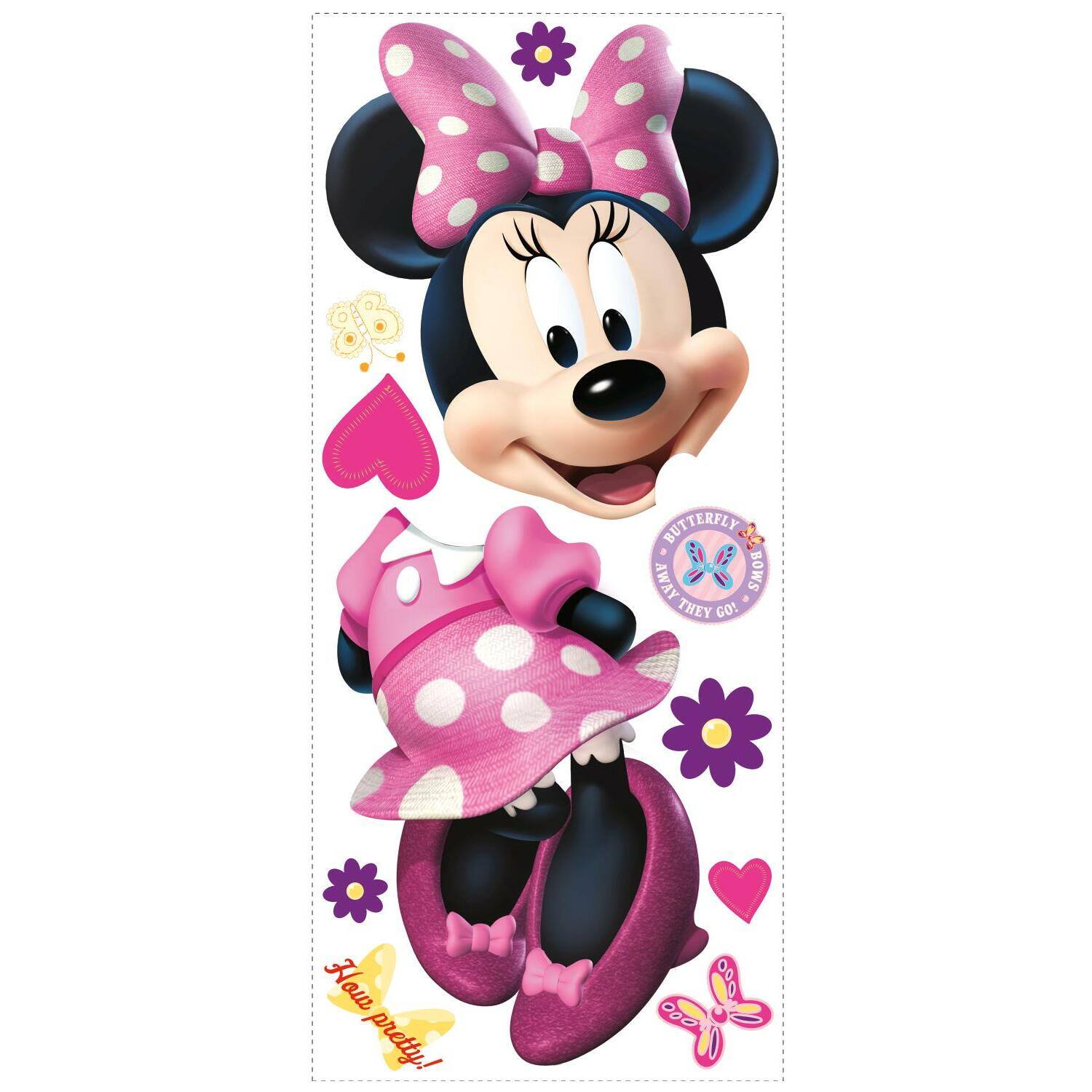RoomMates Disney Minnie Bow-Tique Peel & Stick Giant Wall Decals