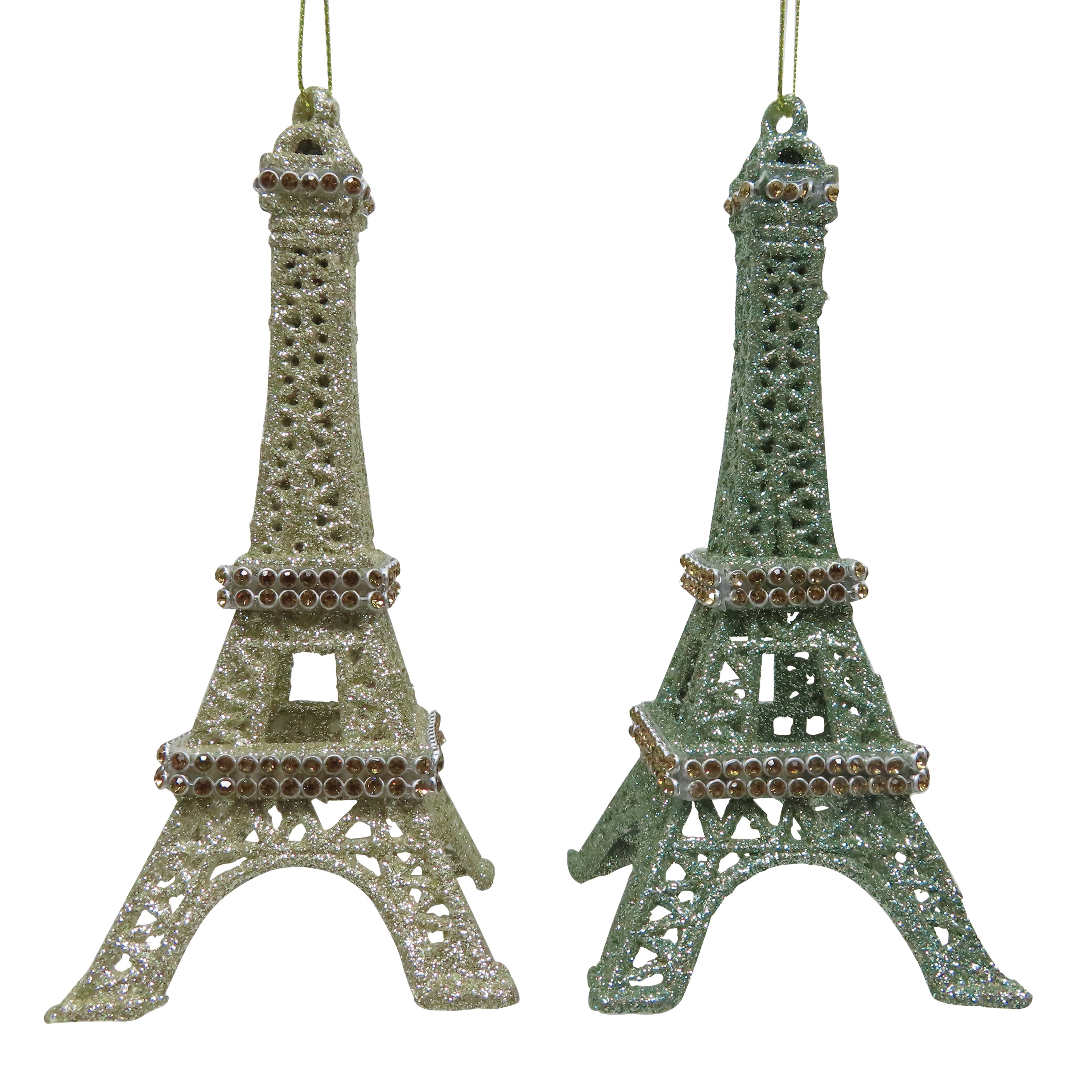 Assortiment d&#x2019;ornements de la tour Eiffel scintillante de 14 cm d&#x27;Ashland, 1 unit&#xE9;