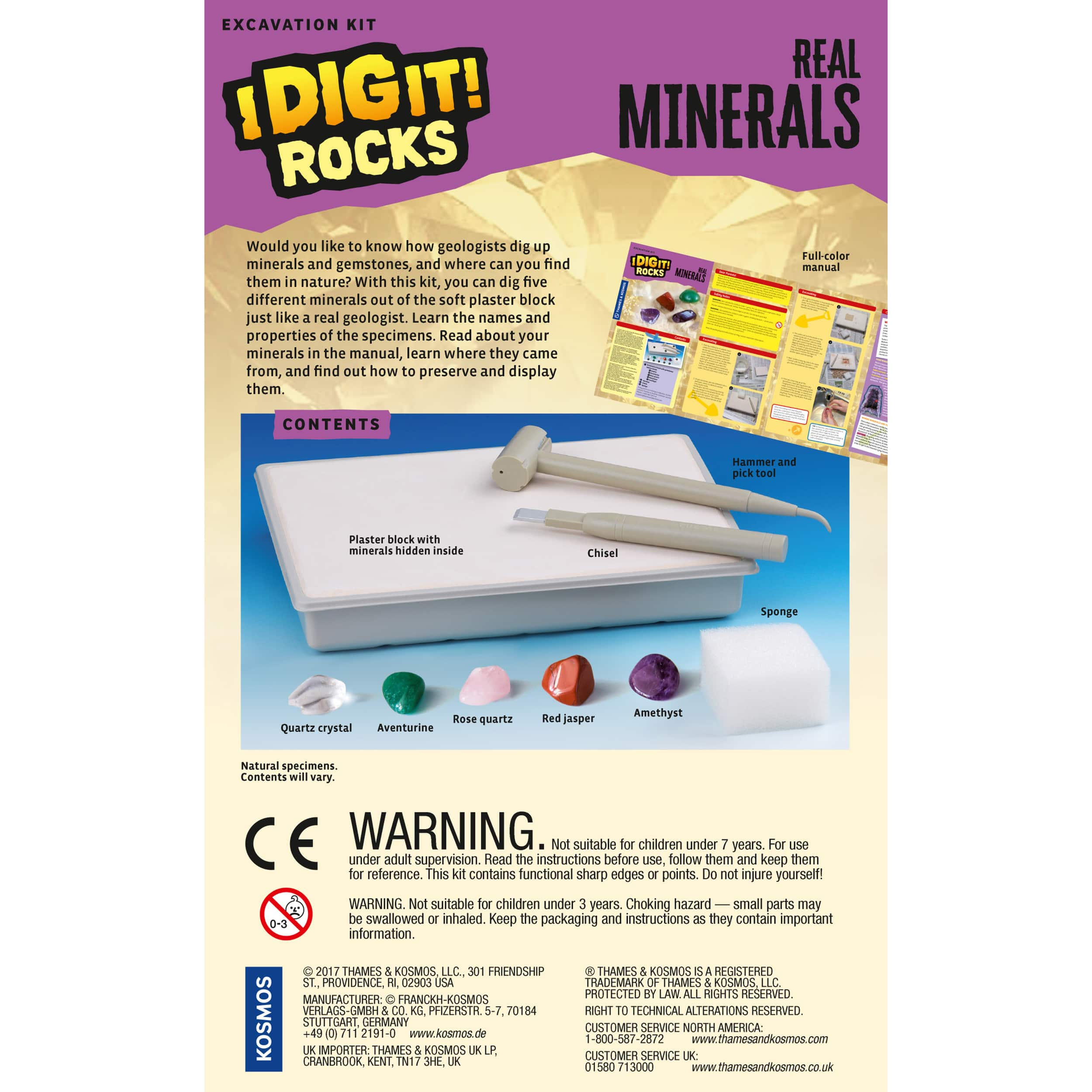 Thames &#x26; Kosmos I Dig It! Rocks Real Minerals Excavation Kit