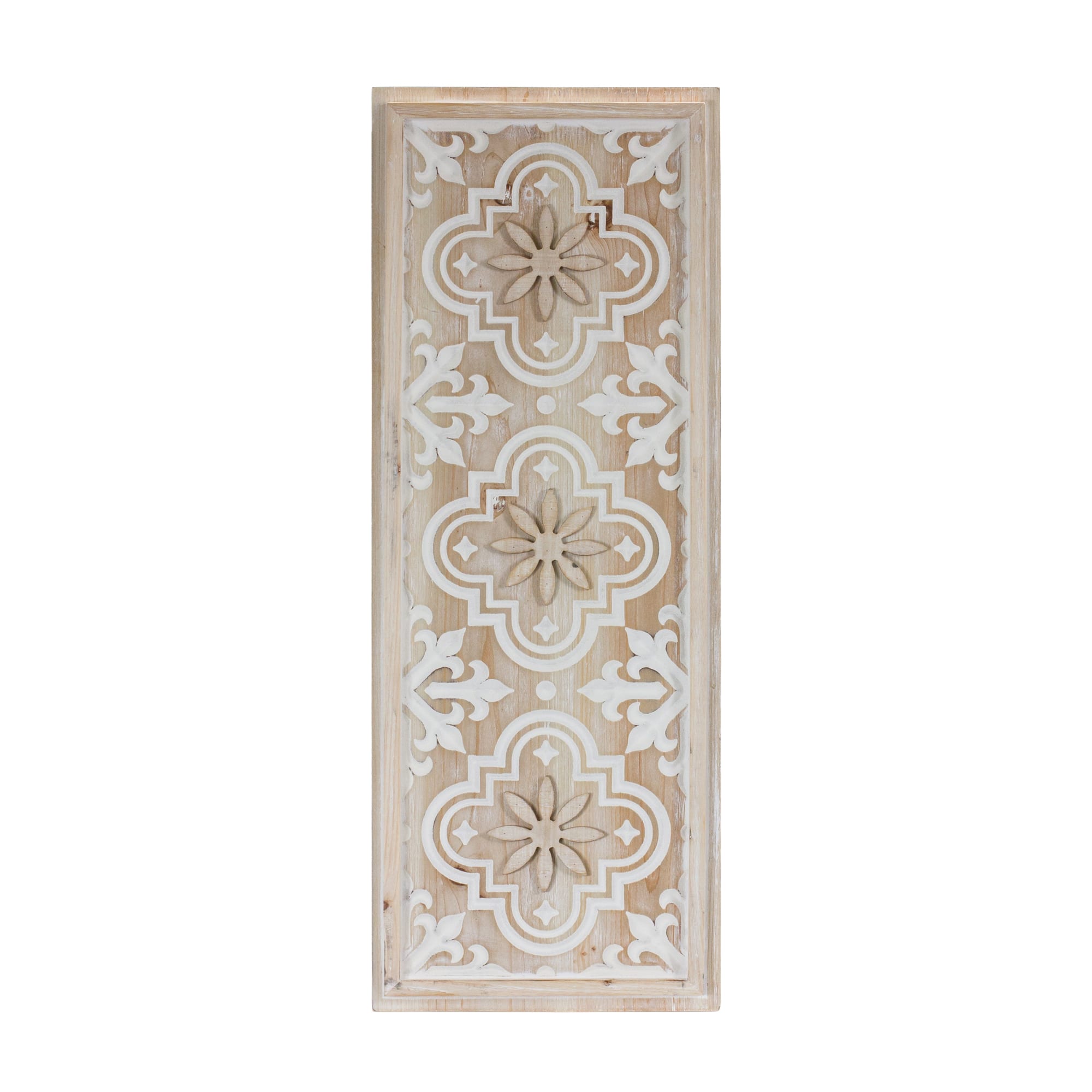 31.5&#x22; Ornate Carved Wood Wall Panel