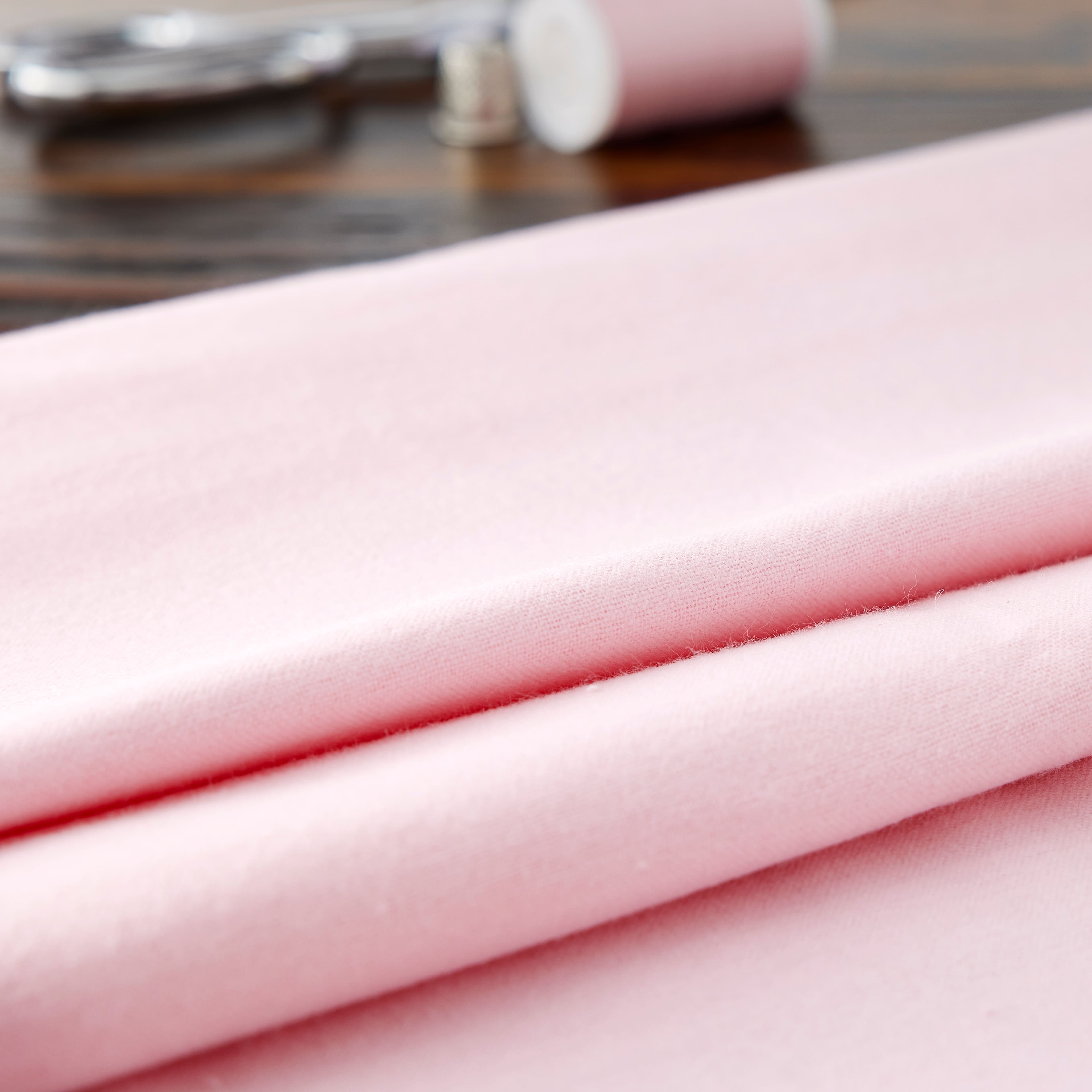 10 yd. Full Bolt: Feldman Light Pink Cotton Flannel Fabric
