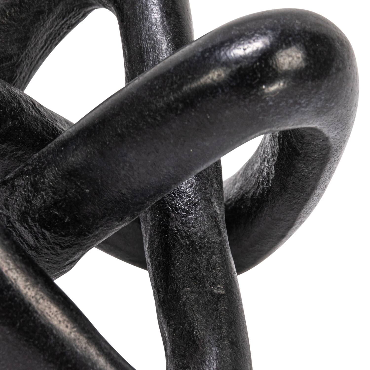 Hello Honey&#xAE; 3.5&#x22; Black Modern Decorative Marble Link Knot