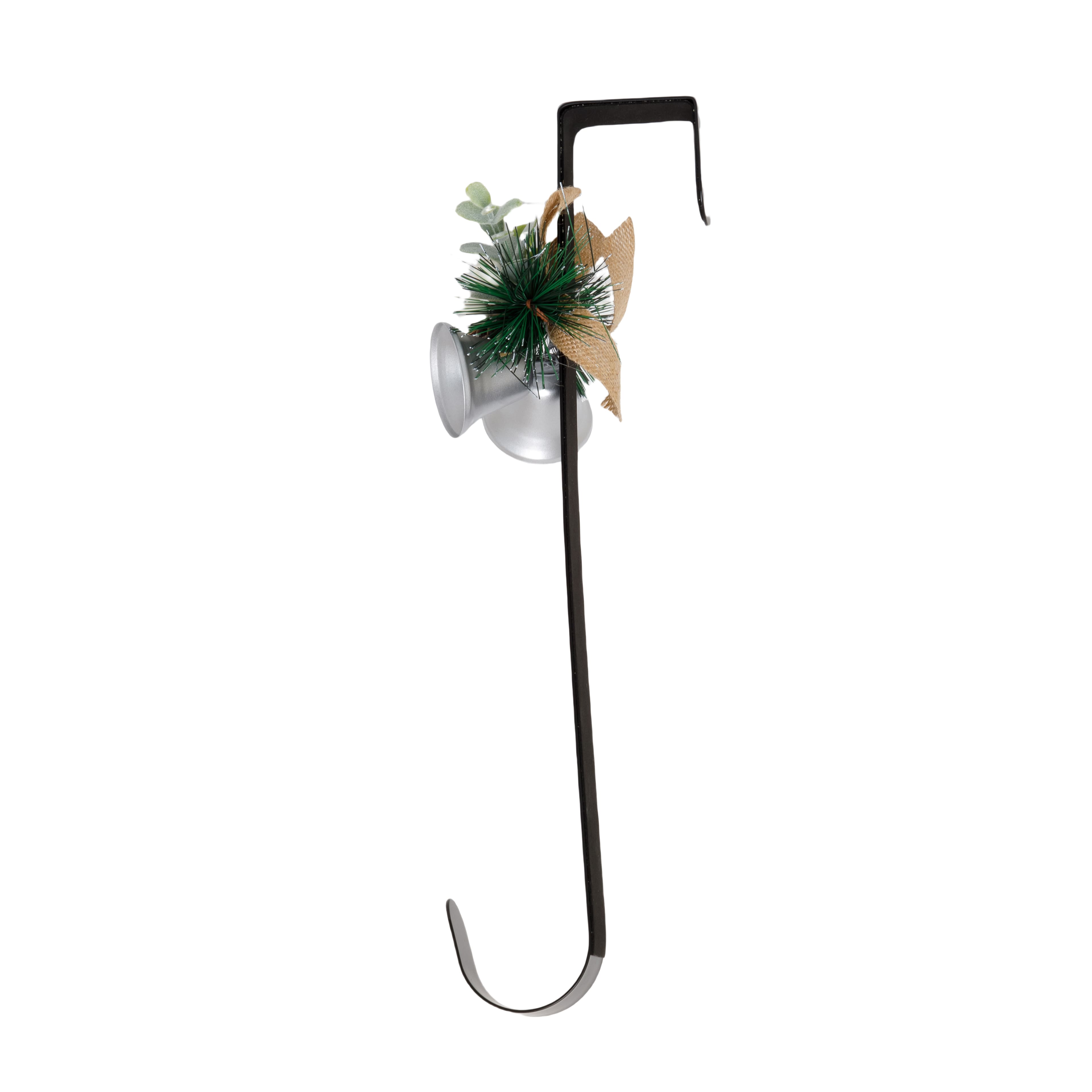 15&#x22; Black Wreath Hanger with Bells by Ashland&#xAE;