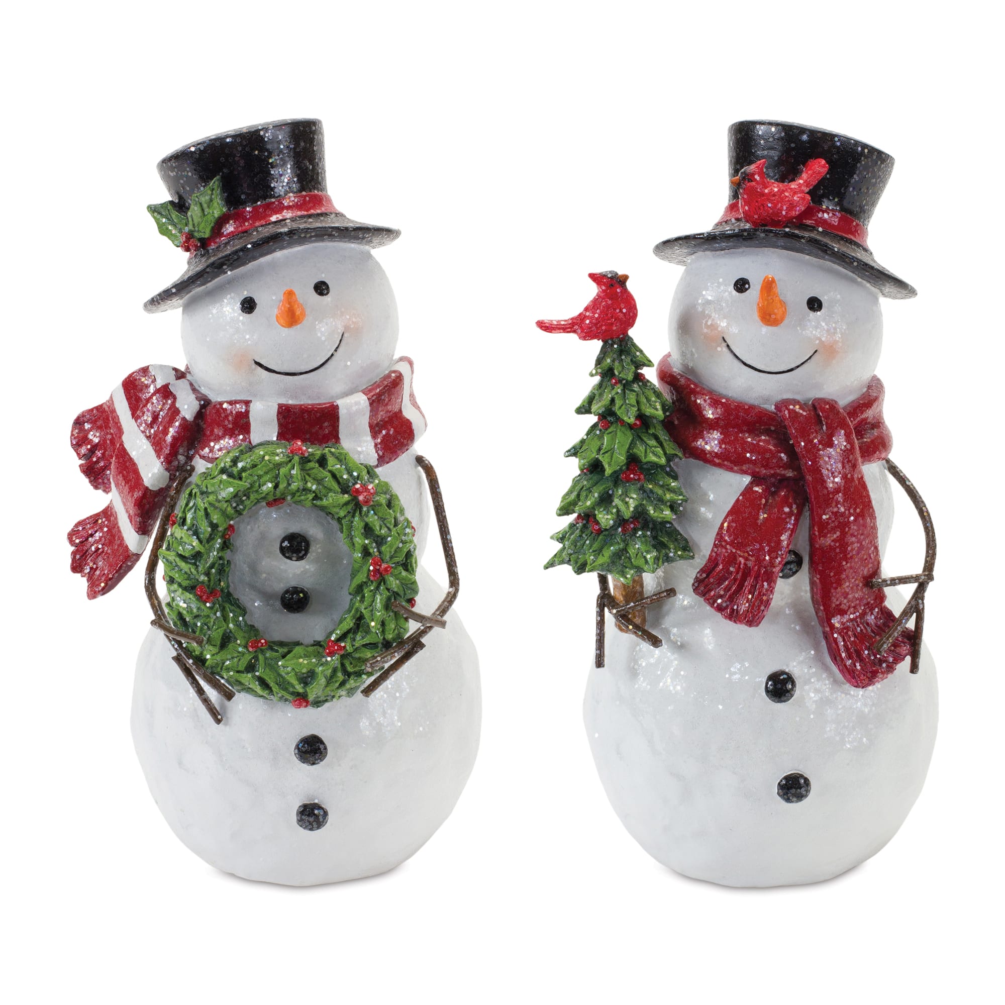 SANTA SNOWMAN SALT & PEPPER SET - gold electroplating - Schoolhouse Earth