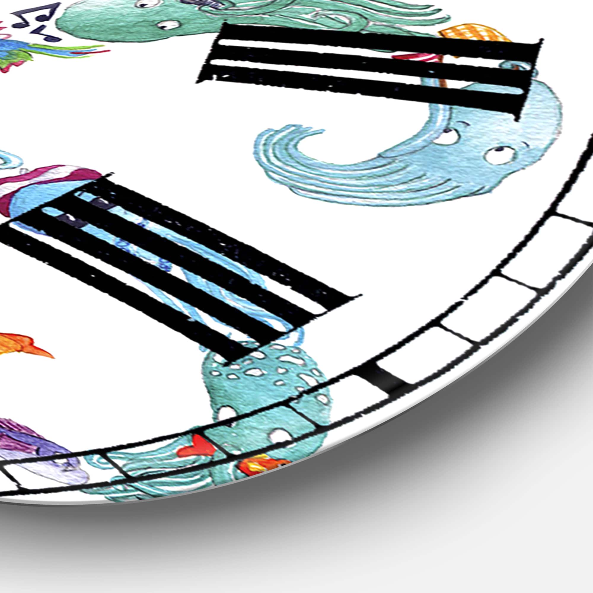 Designart 'Octopus Made Of Octopus Large Nautical & Coastal Wall Clock