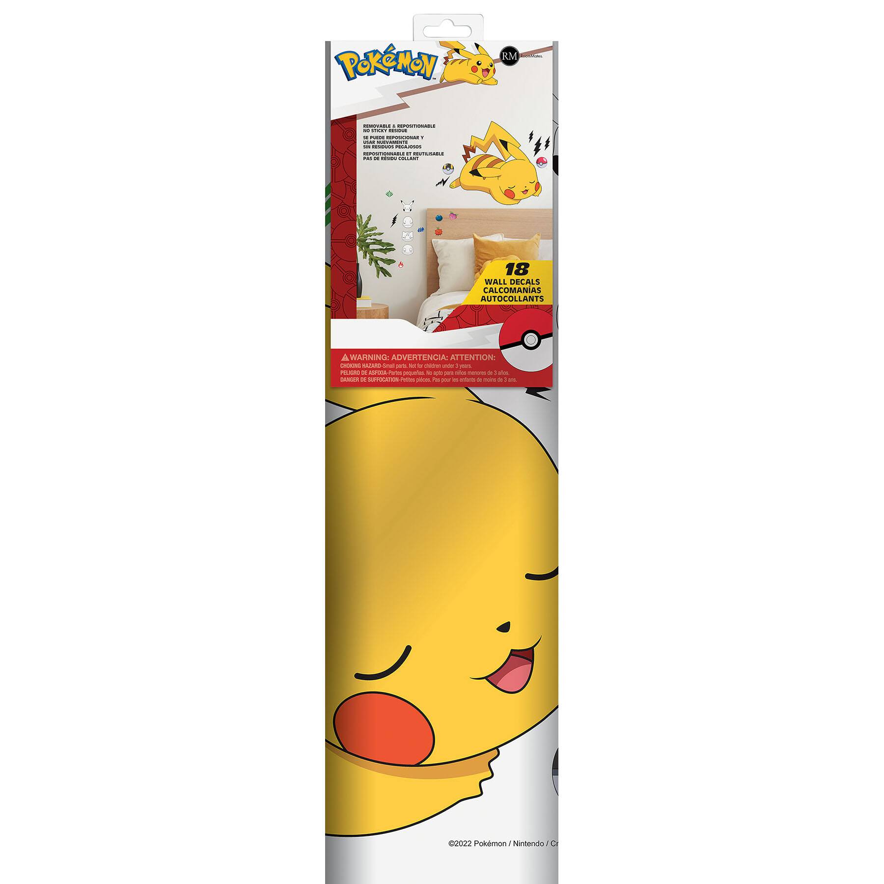 RoomMates Pokemon Sleeping Pikachu Giant Peel & Stick Wall Decals