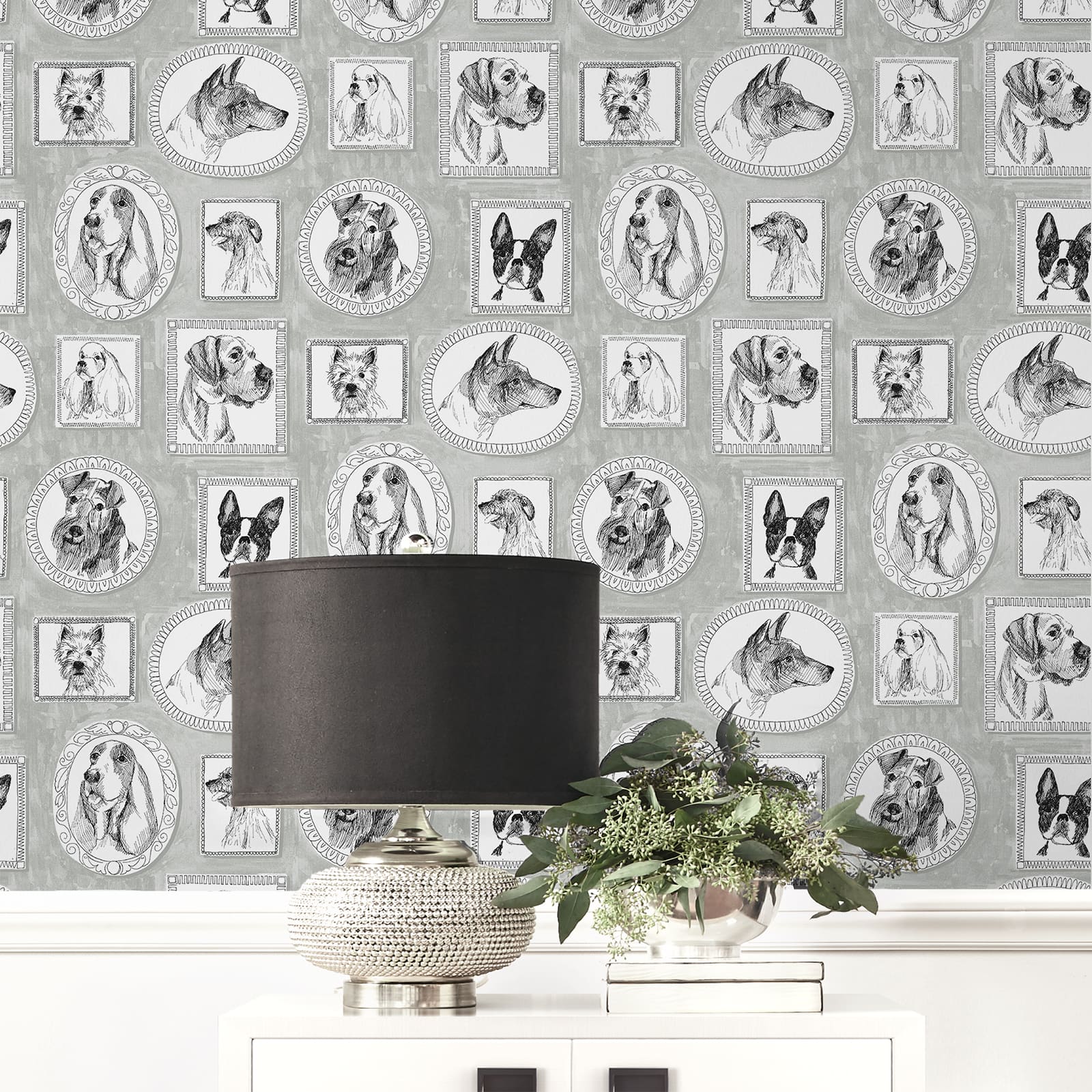 Surface Style Pup Portraits Peel & Stick Wallpaper