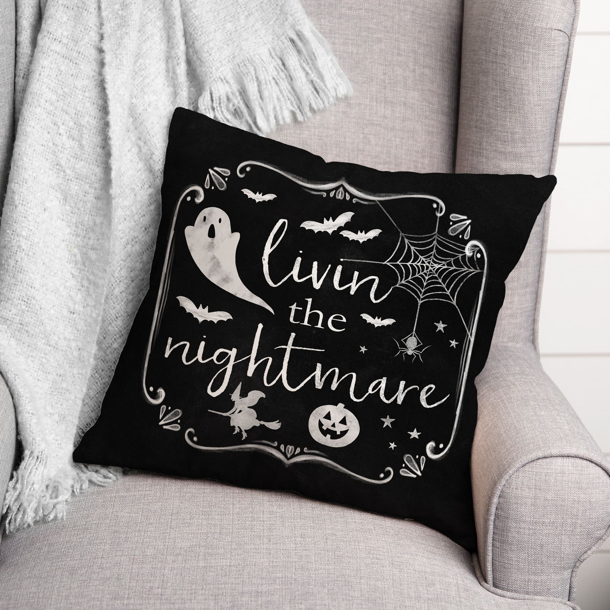 Livin The Nightmare Throw Pillow