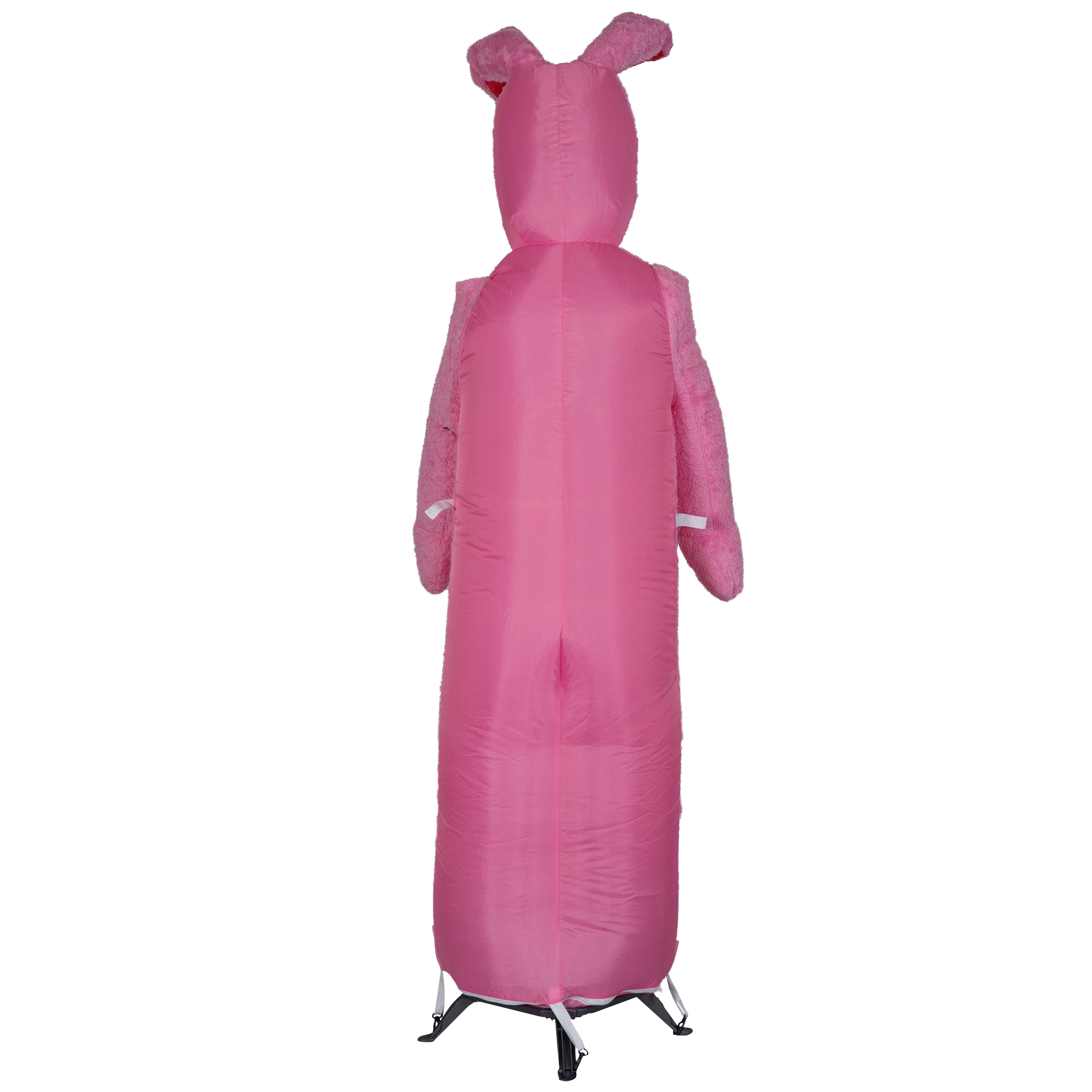 6ft. Photorealistic Airblown® Inflatable Mixed Media Ralphie with Pink Fuzzy Plush Bunny Suit