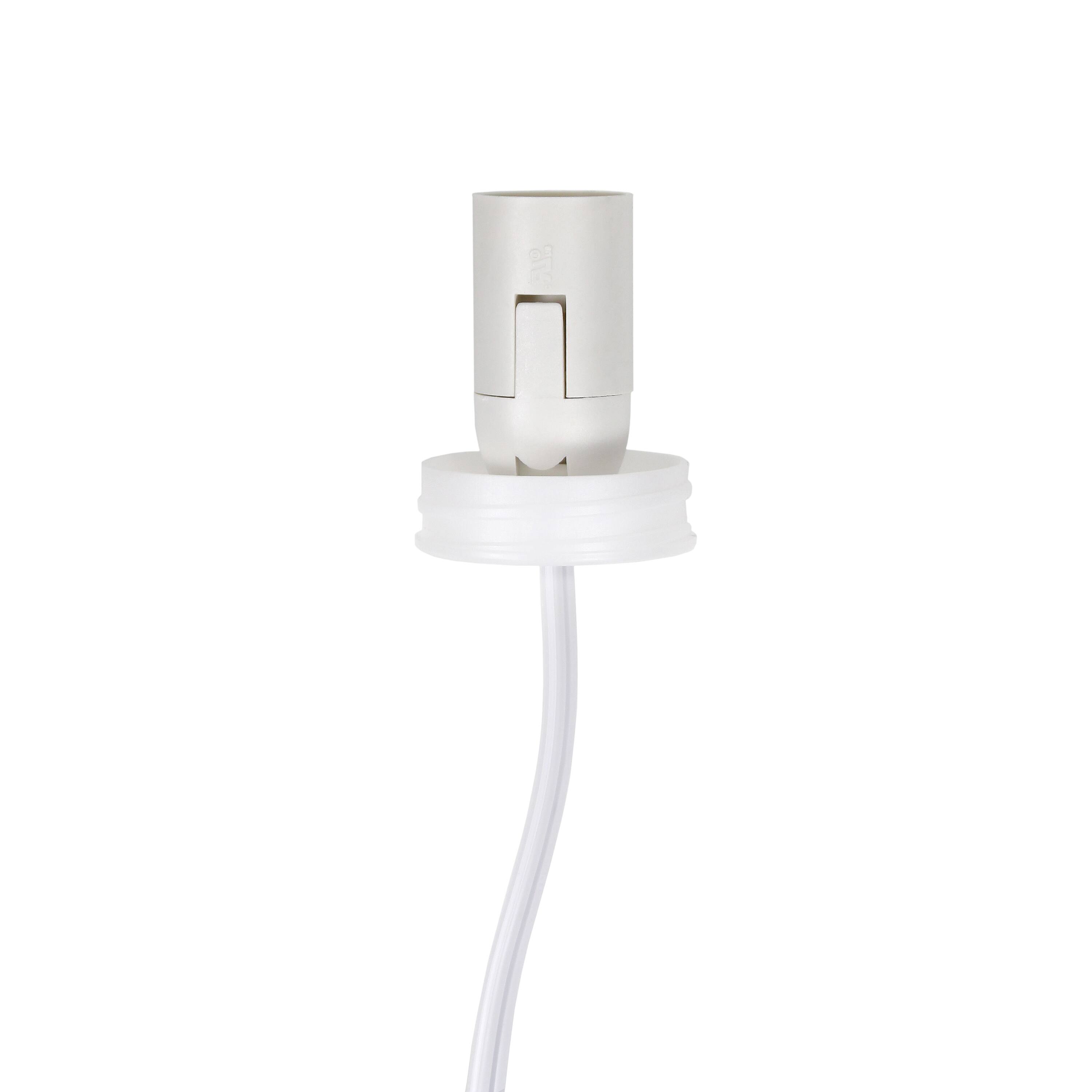 Simple Designs 6&#x22; White Porcelain Rocketship Table Lamp