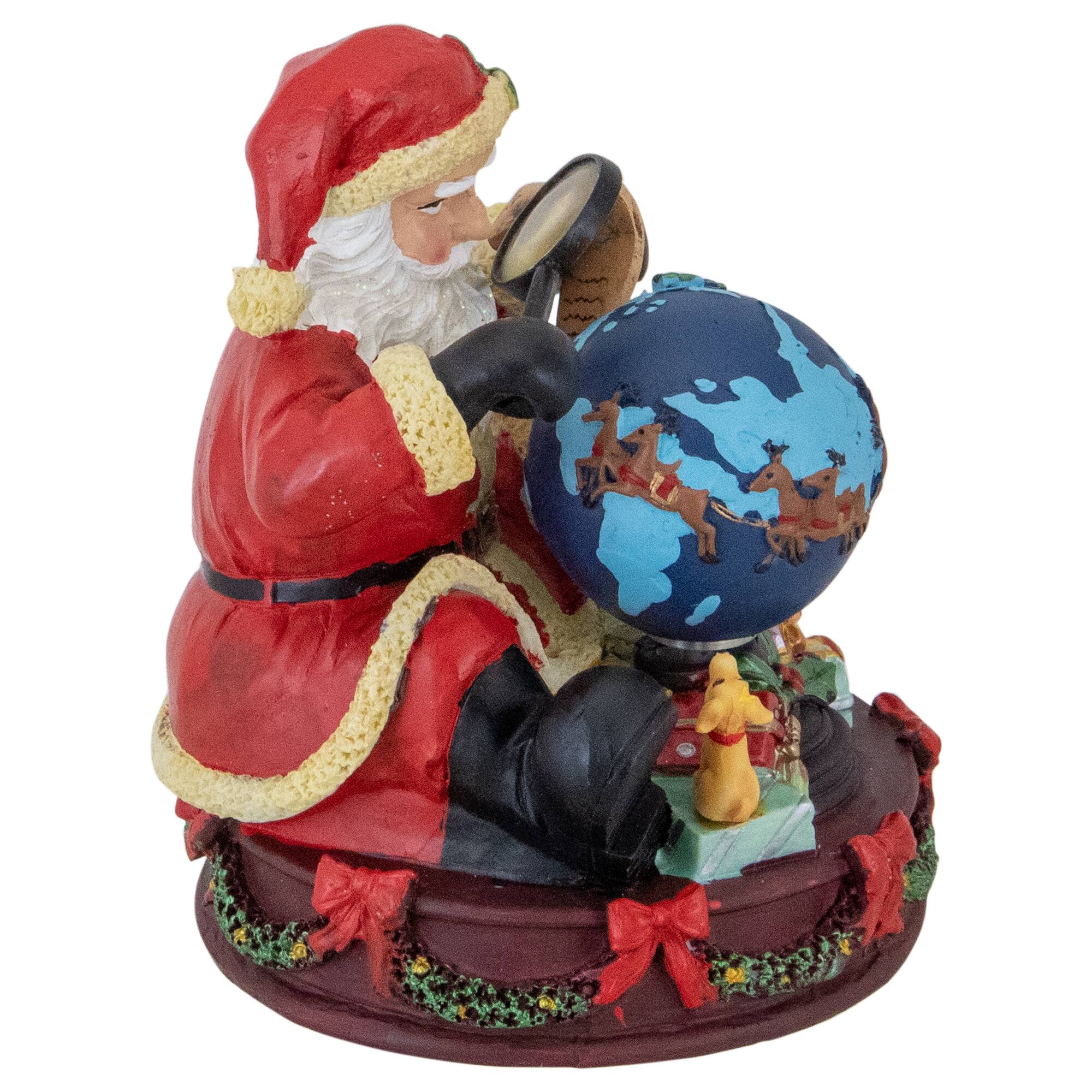 6" Musical Santa Claus Checking His List Christmas Figure
