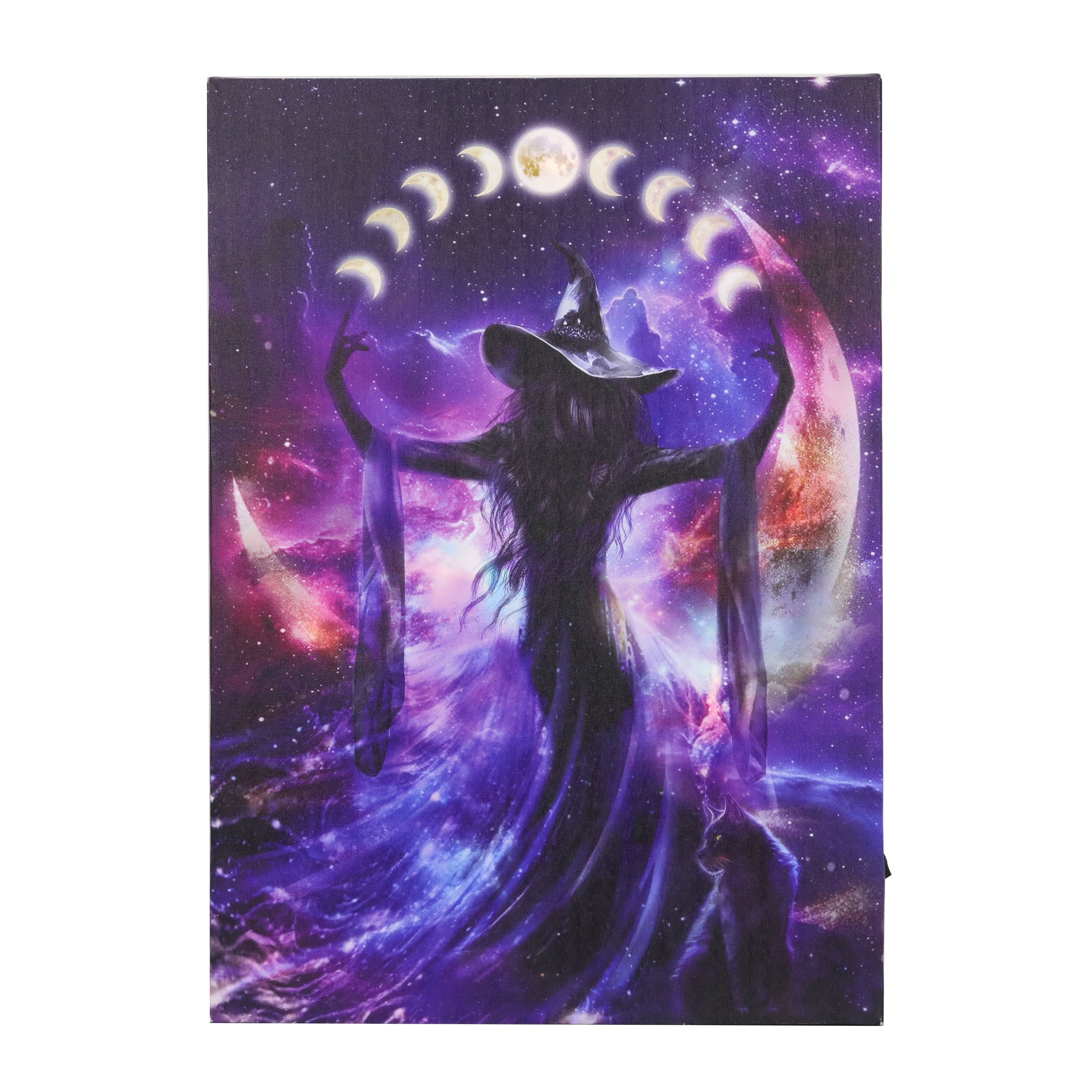 17&#x22; x 23.5&#x22; Witch with Moons LED Wall D&#xE9;cor by Ashland&#xAE;