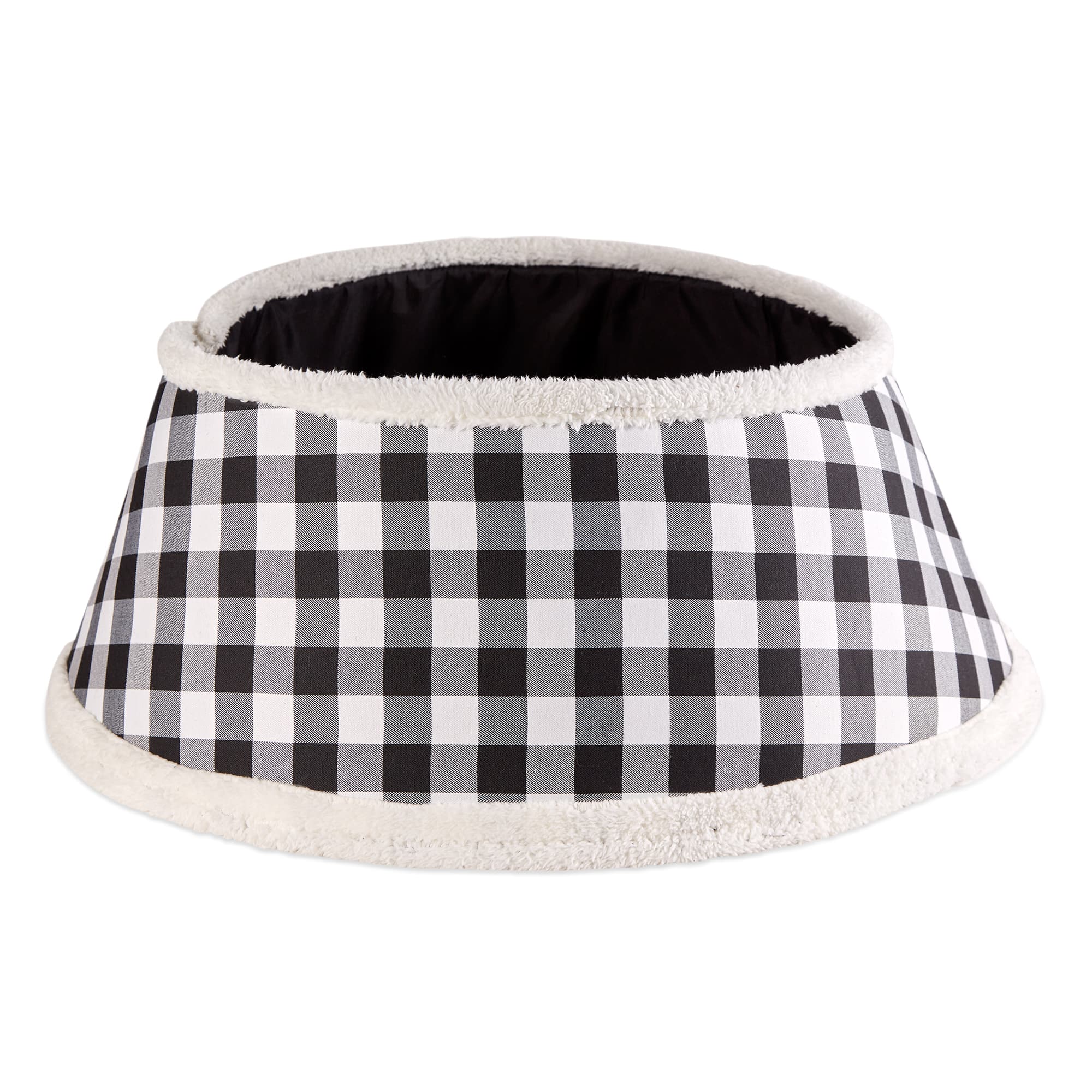 DII® Black & White Buffalo Check Holiday Tree Collar