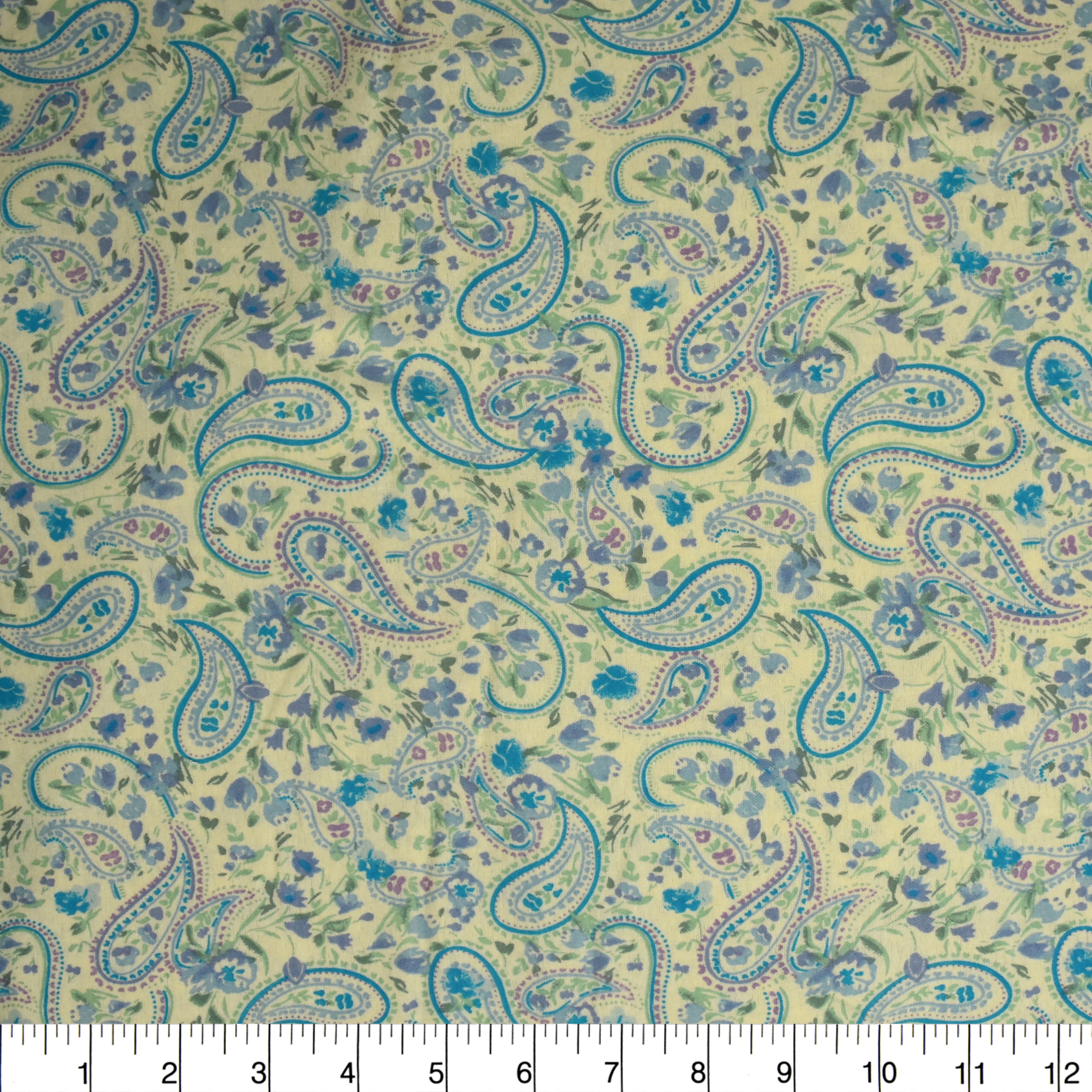 Feldman Yellow Paisley Cotton Flannel